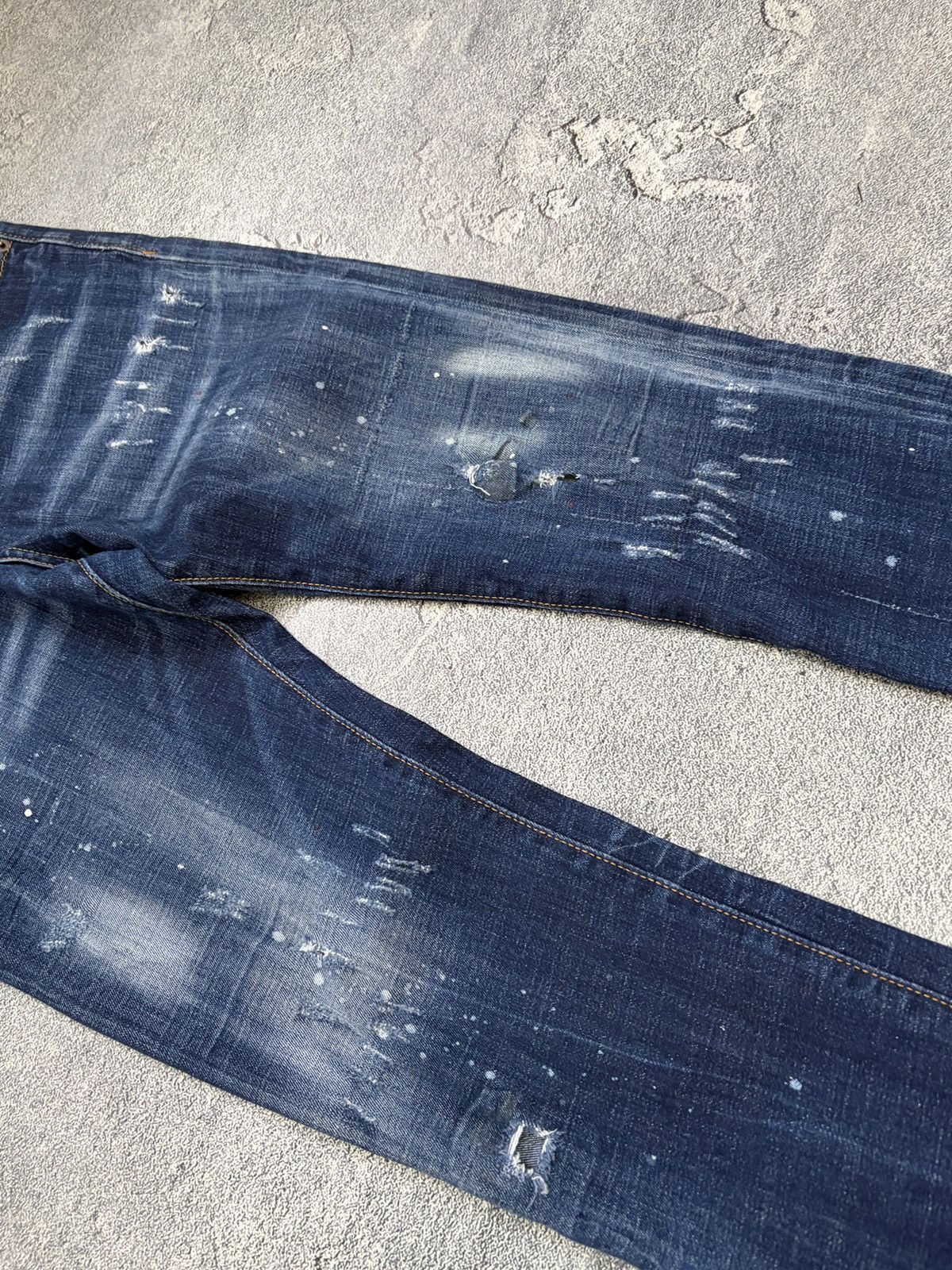 Dsquared2 DSQUARED2 Cool Guy Blue Distressed Paint Splash Jeans IT 44 Size US 29 - 15 Thumbnail