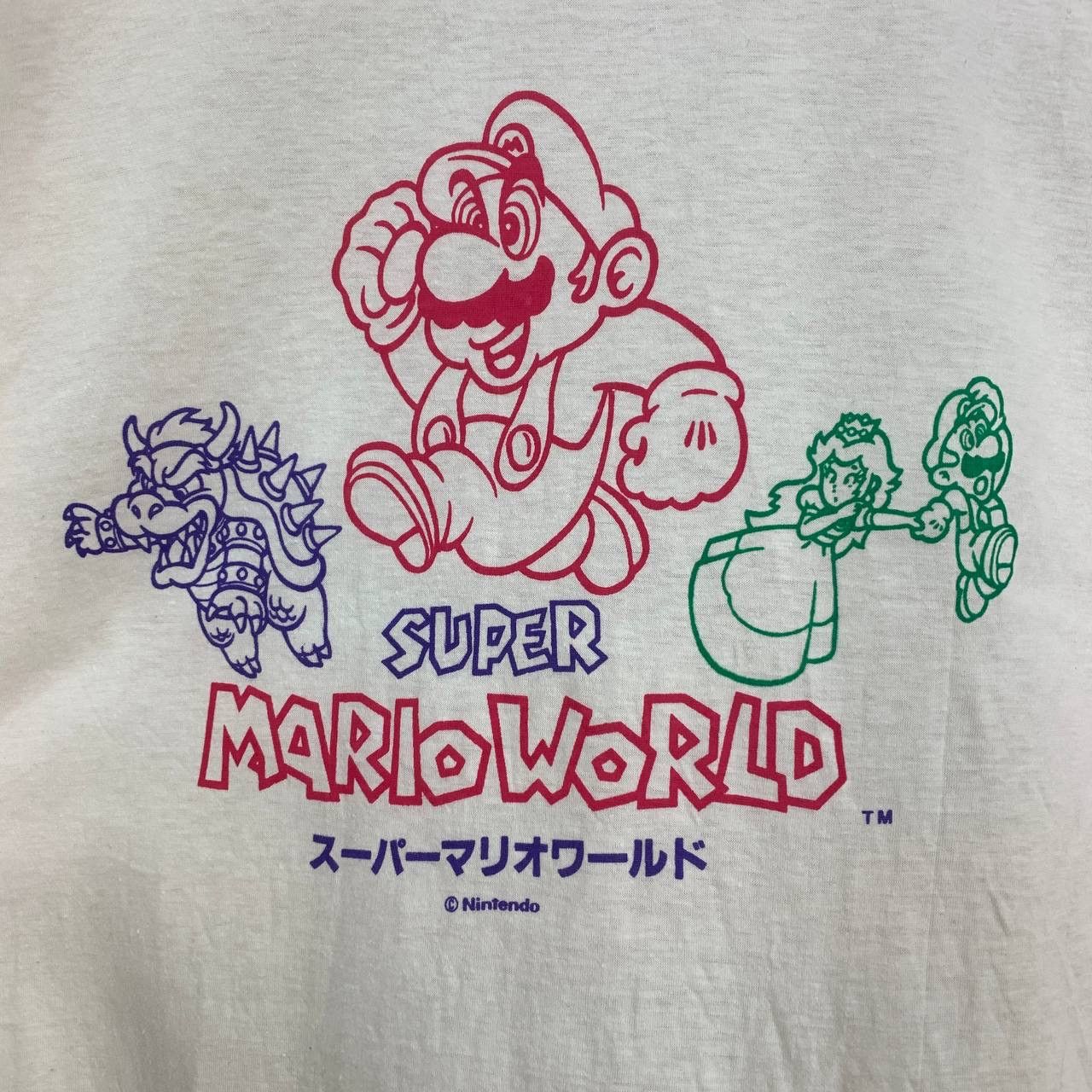 Nintendo 90s Vintage SUPER MARIO WORLD T Shirt #2501/L Size US M / EU 48-50 / 2 - 2 Thumbnail