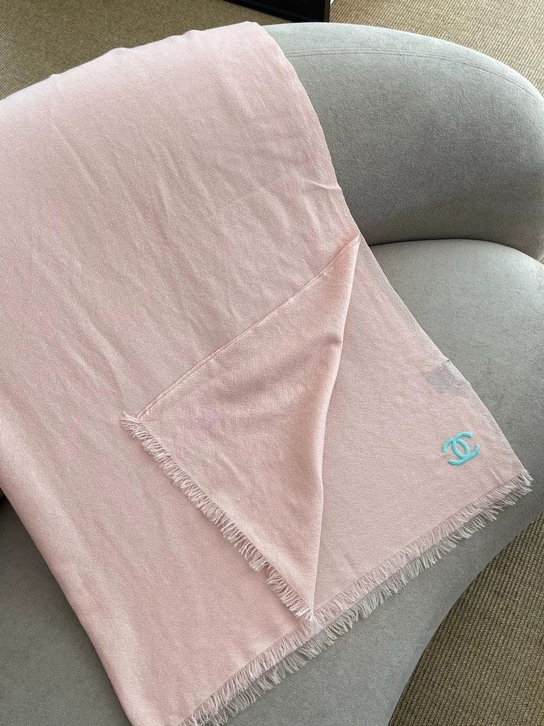 Chanel Chanel Pink big shawl scarf Size ONE SIZE - 4 Thumbnail