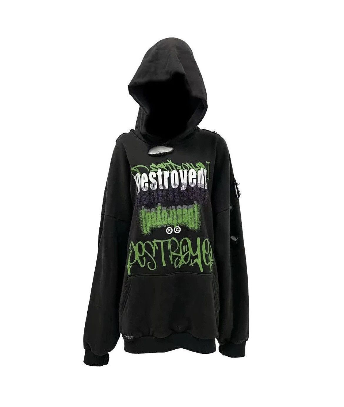Japanese Brand × Vintage RC Destroyed Hoodie Size US L / EU 52-54 / 3 - 8 Thumbnail
