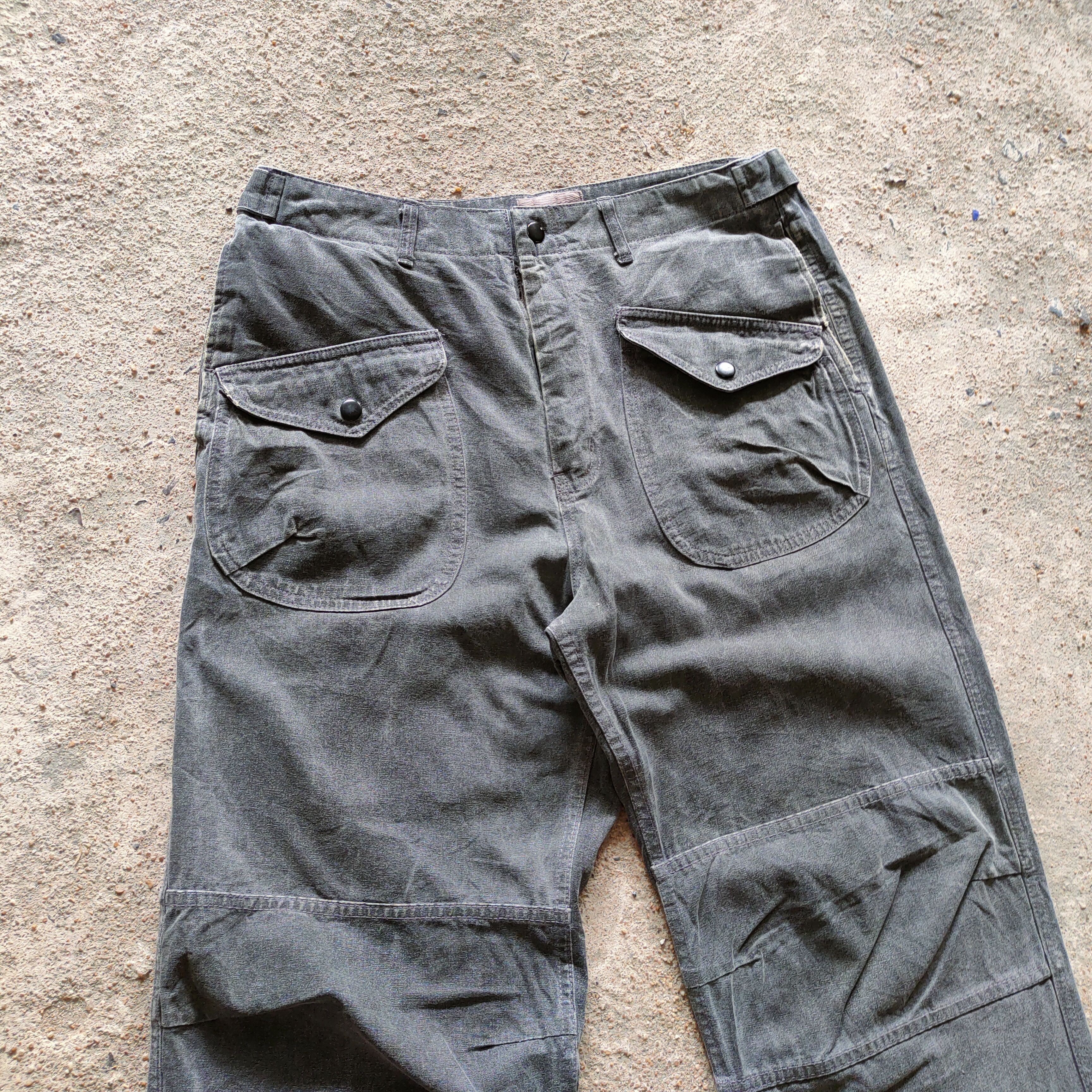 Japanese Brand VINTAGE FRP FADED BLACK ANKLE ZIP BUSH PANTS Size US 32 / EU 48 - 4 Thumbnail