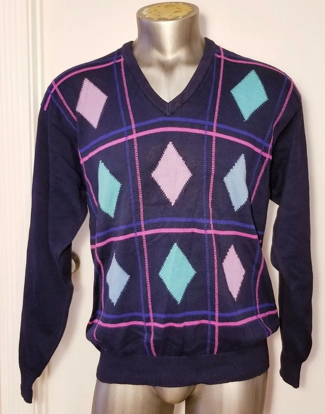 Lyle & Scott v-neck agyle Size US L / EU 52-54 / 3 - 4 Thumbnail