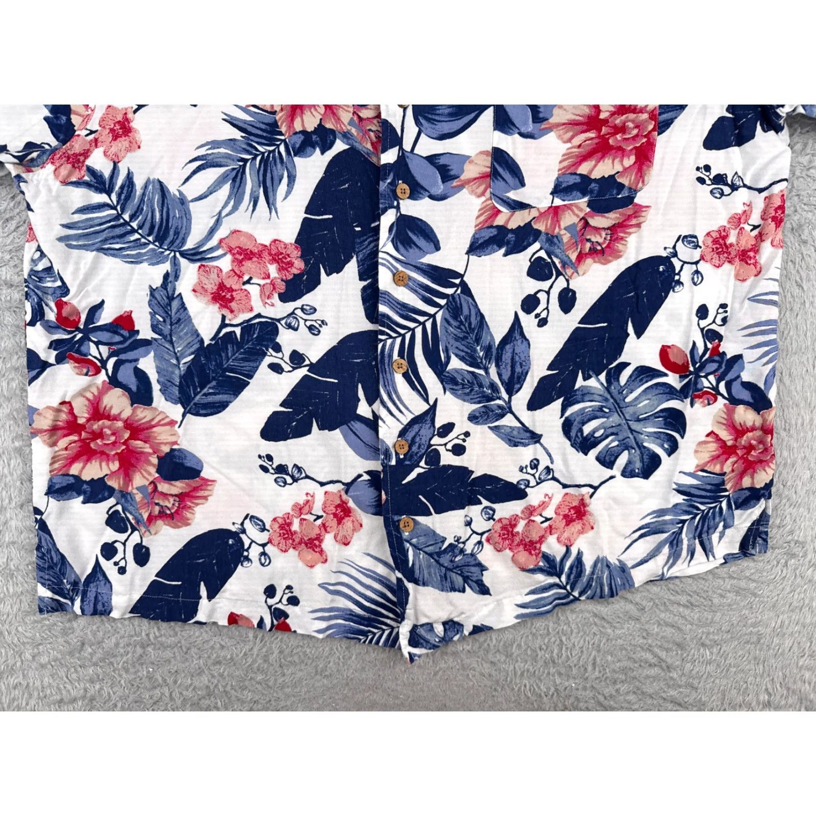 Vintage Tropicool Shirt Adult 3XL White Blue Floral 100% Rayon Hawaiian Button Up Mens Size US XXL / EU 58 / 5 - 5 Thumbnail