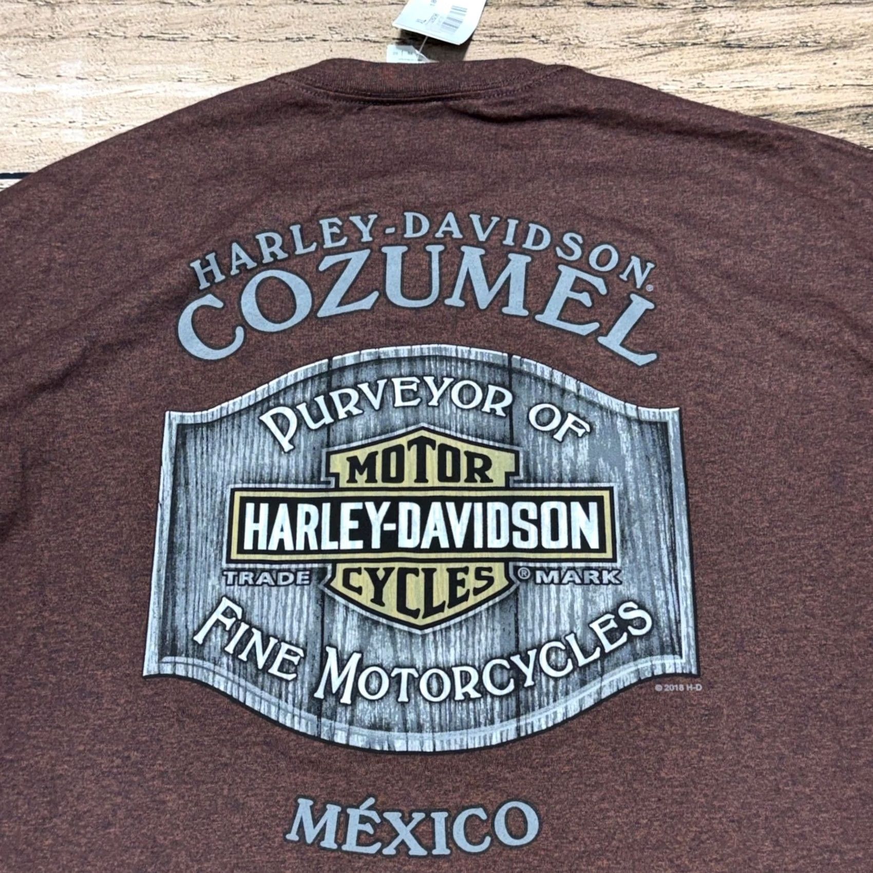 Harley Davidson Harley-Davidson T-Shirt Mens XL Purple Beach Motorcycle Girls NWT Crew Neck Short Sleeve USA Cozumel Size US XL / EU 56 / 4 - 4 Thumbnail