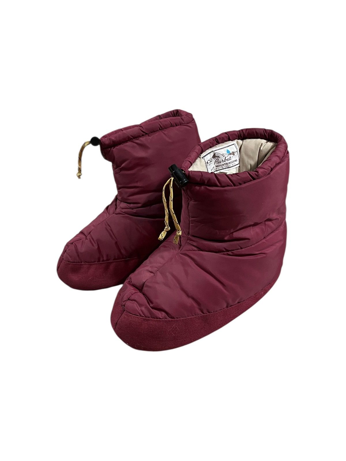 Vintage Vintage 70s Down Fill Booties Maroon Red Size US 10 / EU 43 - 2 Thumbnail
