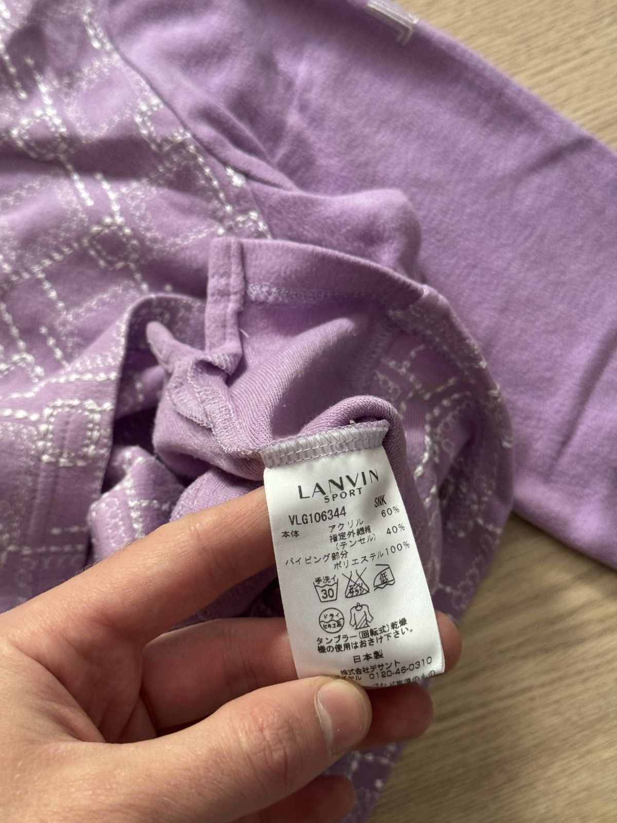 Vintage Vintage 90s Lanvin Sport y2k Japanese Purple Zip Long Sleeve Size M / US 6-8 / IT 42-44 - 5 Thumbnail