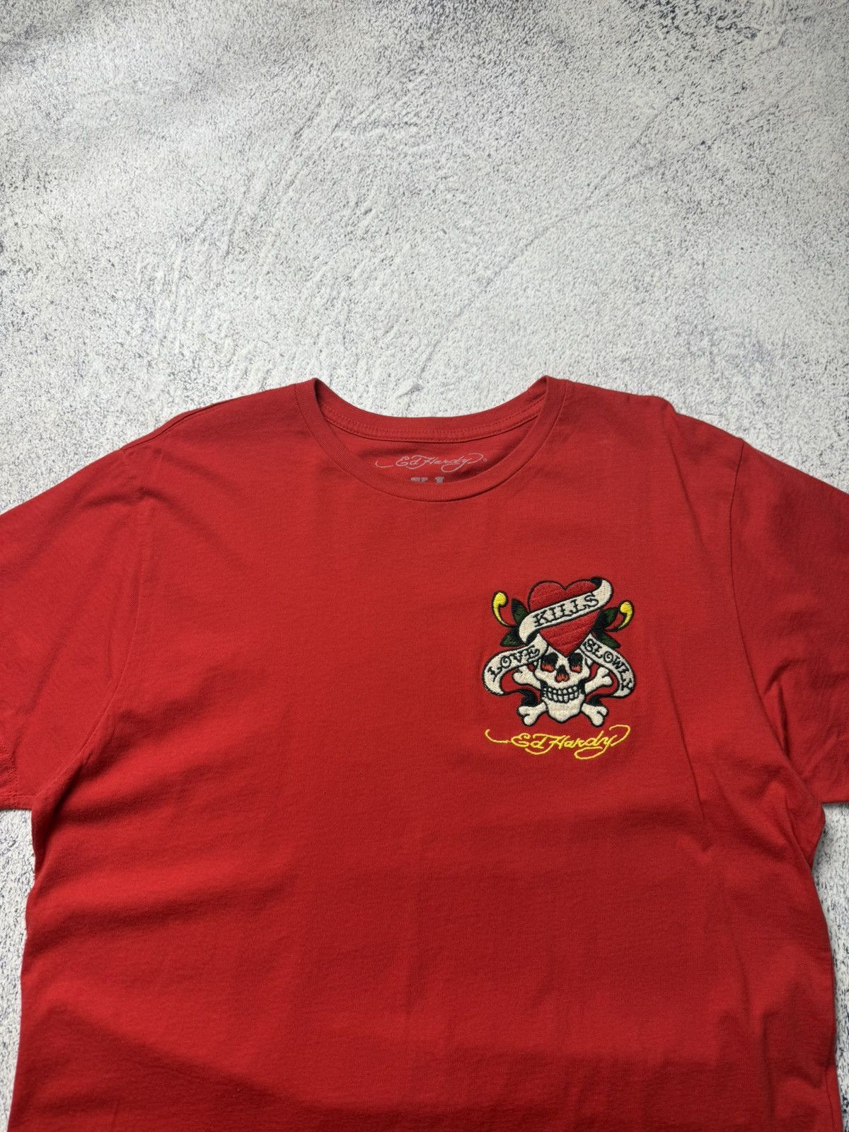 Christian Audigier Rare Mens Vintage Ed Hardy T-shirt big logo Skulls Tee Y2K Size US XL / EU 56 / 4 - 5 Thumbnail