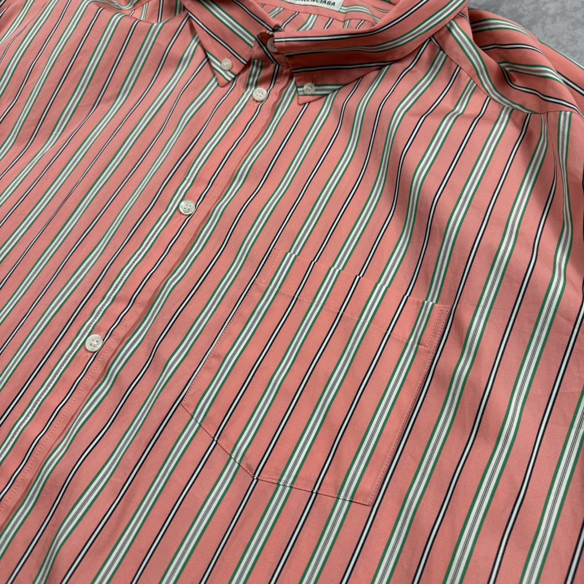 Balenciaga Balenciaga Striped Button Up Shirt Size US L / EU 52-54 / 3 - 3 Thumbnail