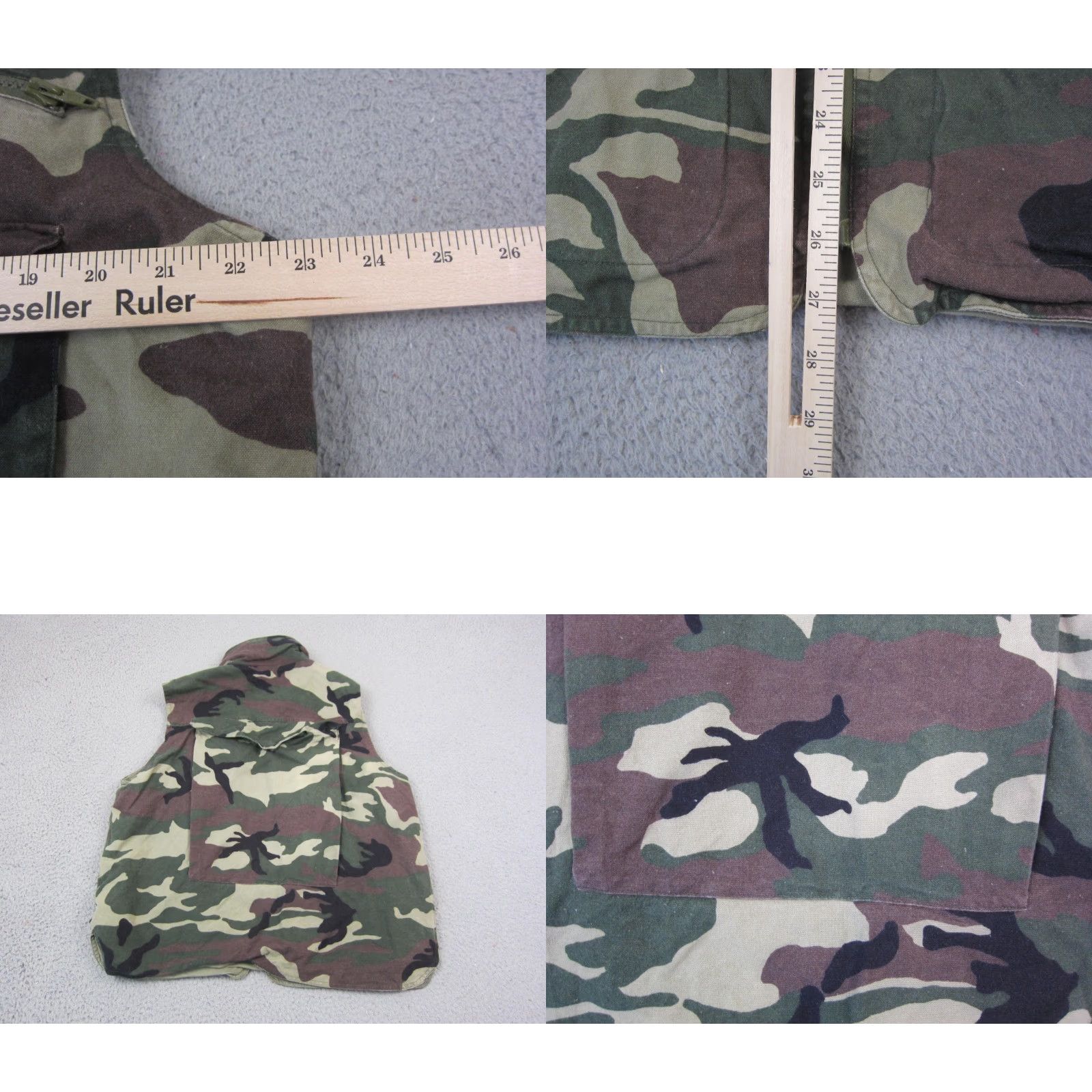 Vintage Weather-Rite Vintage Camouflage Vest Mens Large Green Camo Utility Hunting Outdoor Zip Full Zip Lightweight Lined 80s Mens Size US L / EU 52-54 / 3 - 8 Thumbnail