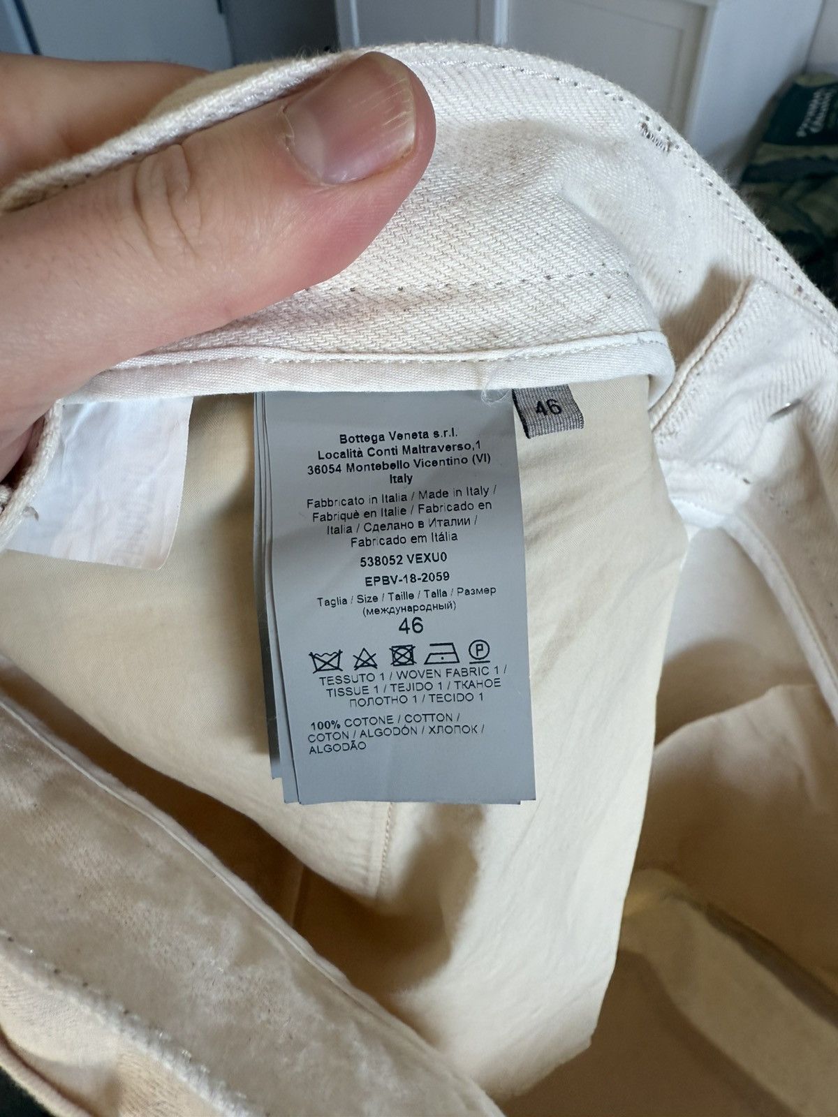 Bottega Veneta Cream Straight-Leg Denim with Clean Turn-Up Hem Size US 30 / EU 46 - 15 Thumbnail
