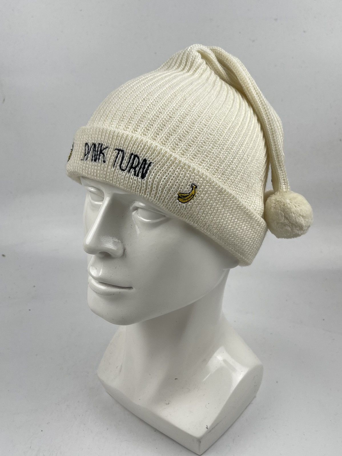 Japanese Brand pink turn rare design beanie hat tc37 Size ONE SIZE - 1 Thumbnail