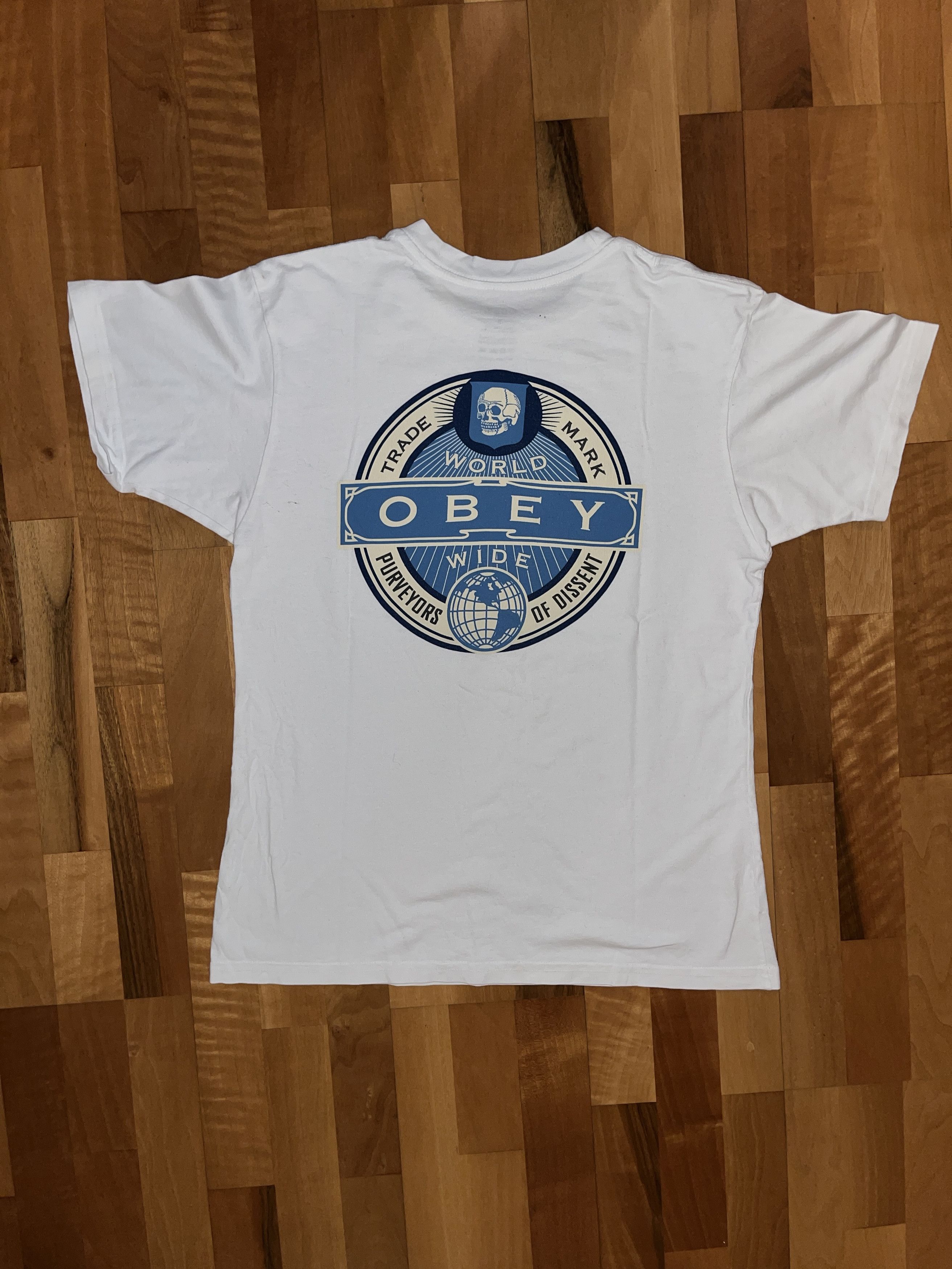 Obey White Obey shirt with front and back print Size US S / EU 44-46 / 1 - 3 Thumbnail