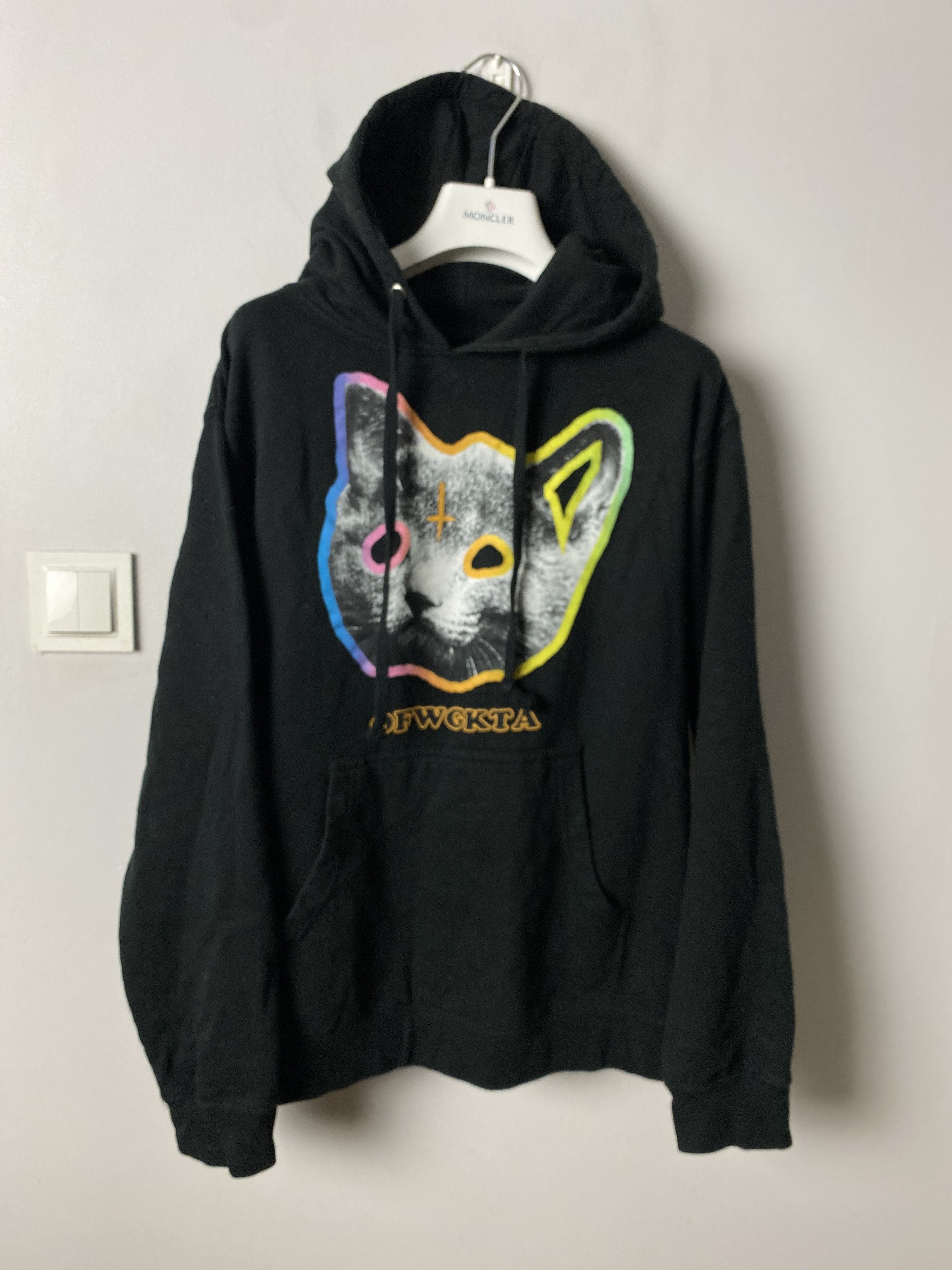 Odd Future OFWGKTA Golf Wang Tron Cat hoodie satanic printed Grailed