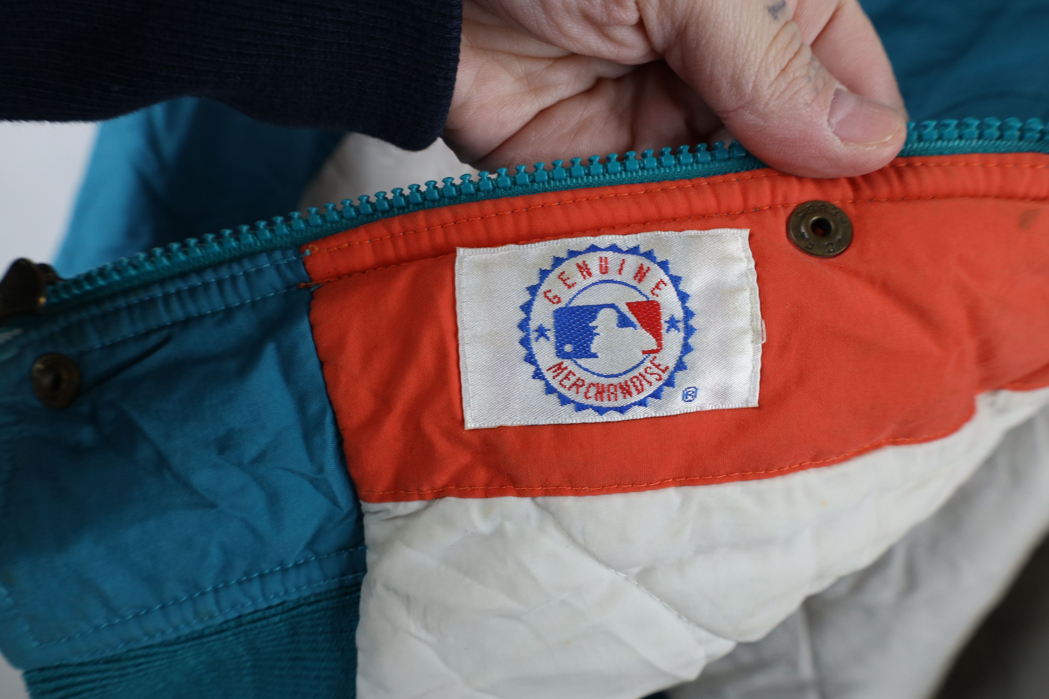 Vintage Vintage 90s Spell Out Florida Marlins Baseball Puffer Jacket Size US L / EU 52-54 / 3 - 13 Thumbnail