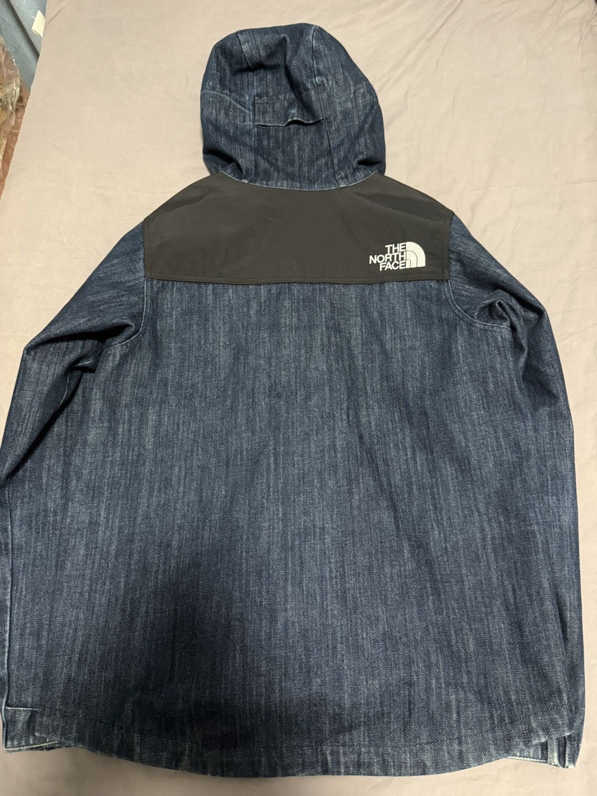 Supreme tnf north face denim shot jacket parka