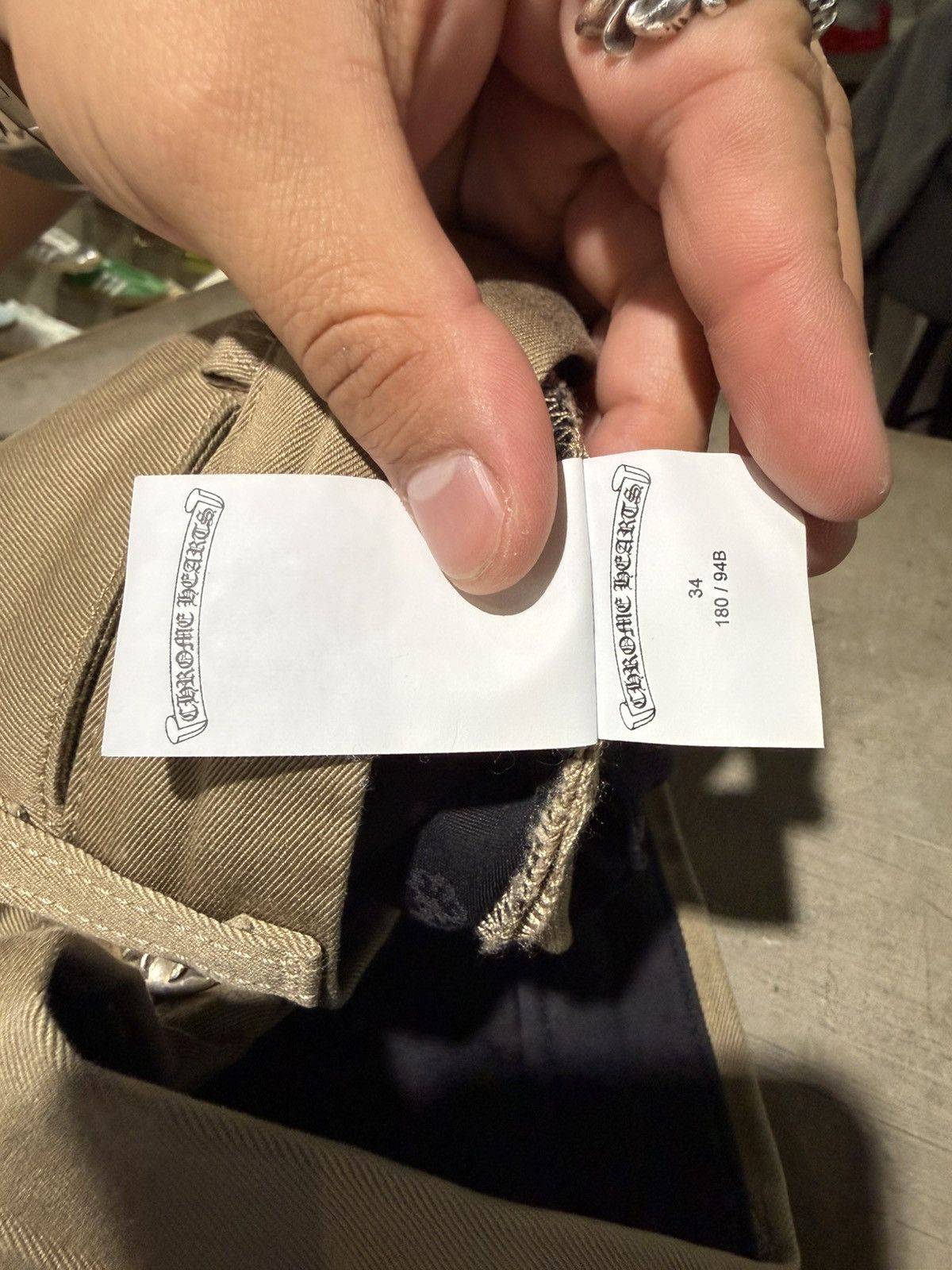 Chrome Hearts Chrome Hearts Black Camo Checker Cross Patch Tan Chino Pants Size US 34 / EU 50 - 8 Thumbnail
