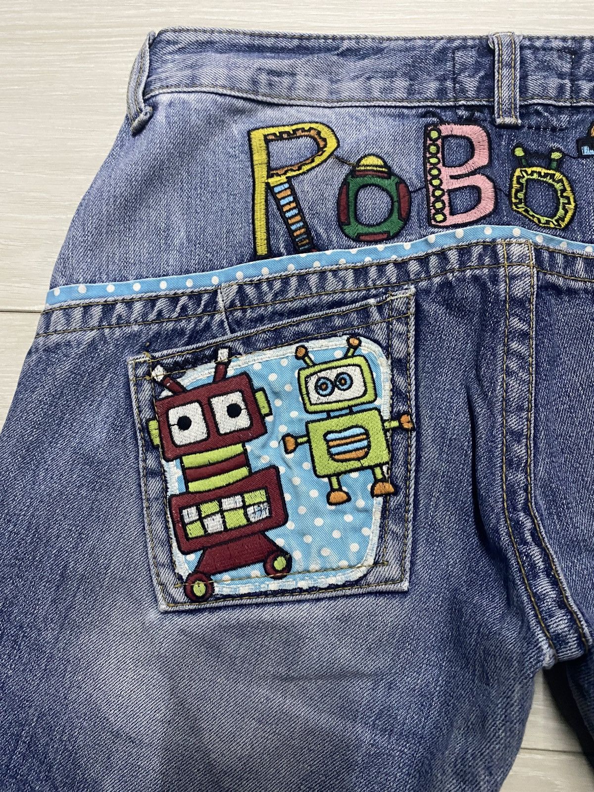 Japanese Brand Vintage Japanese Brand Lolita Embroidery Robot Spike Jeans Size US 31 - 9 Thumbnail