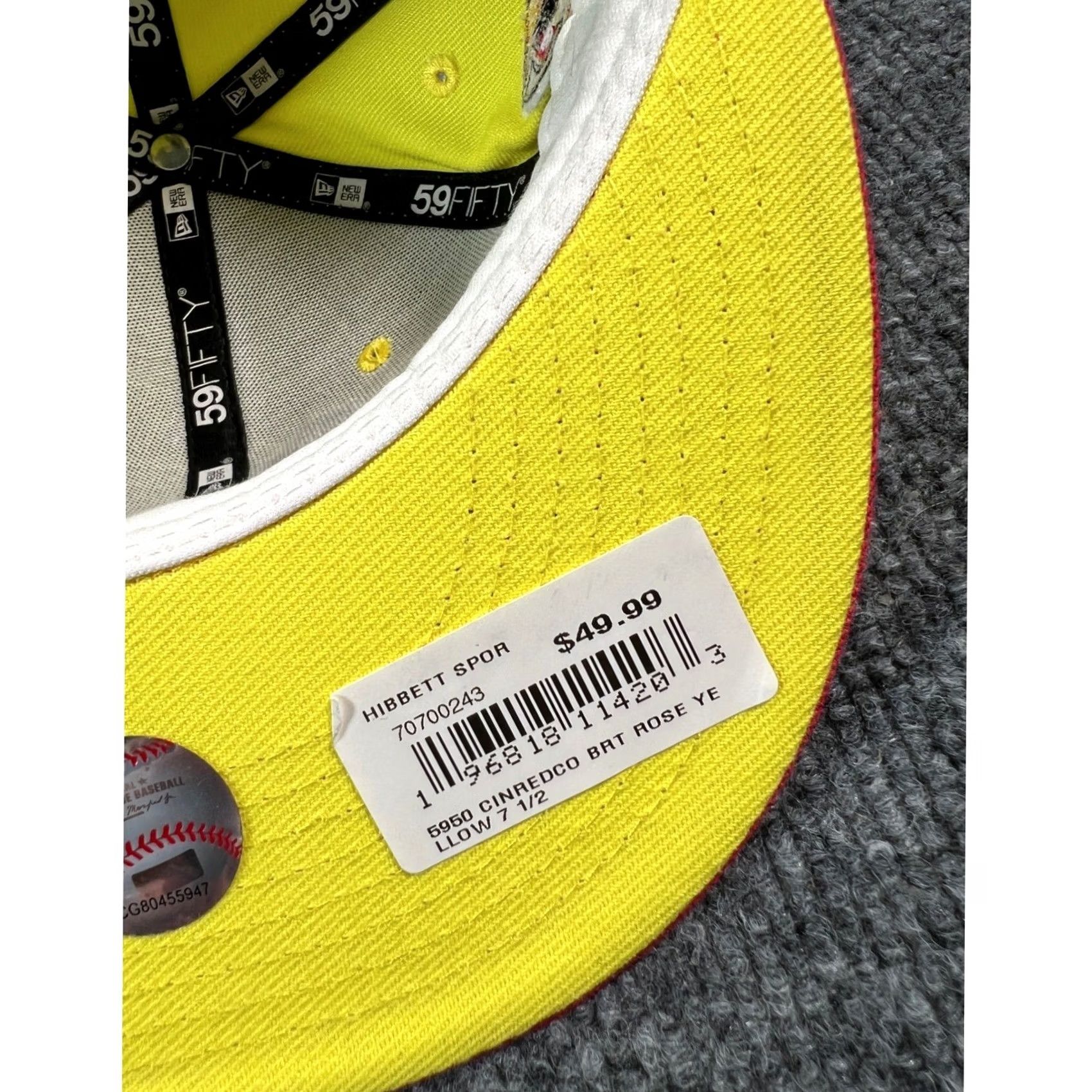 New Era New Era Cincinnati Reds Hat Men 7 1/2 Yellow Pink 1970 All Star Game Fitted Cap Size ONE SIZE - 6 Thumbnail