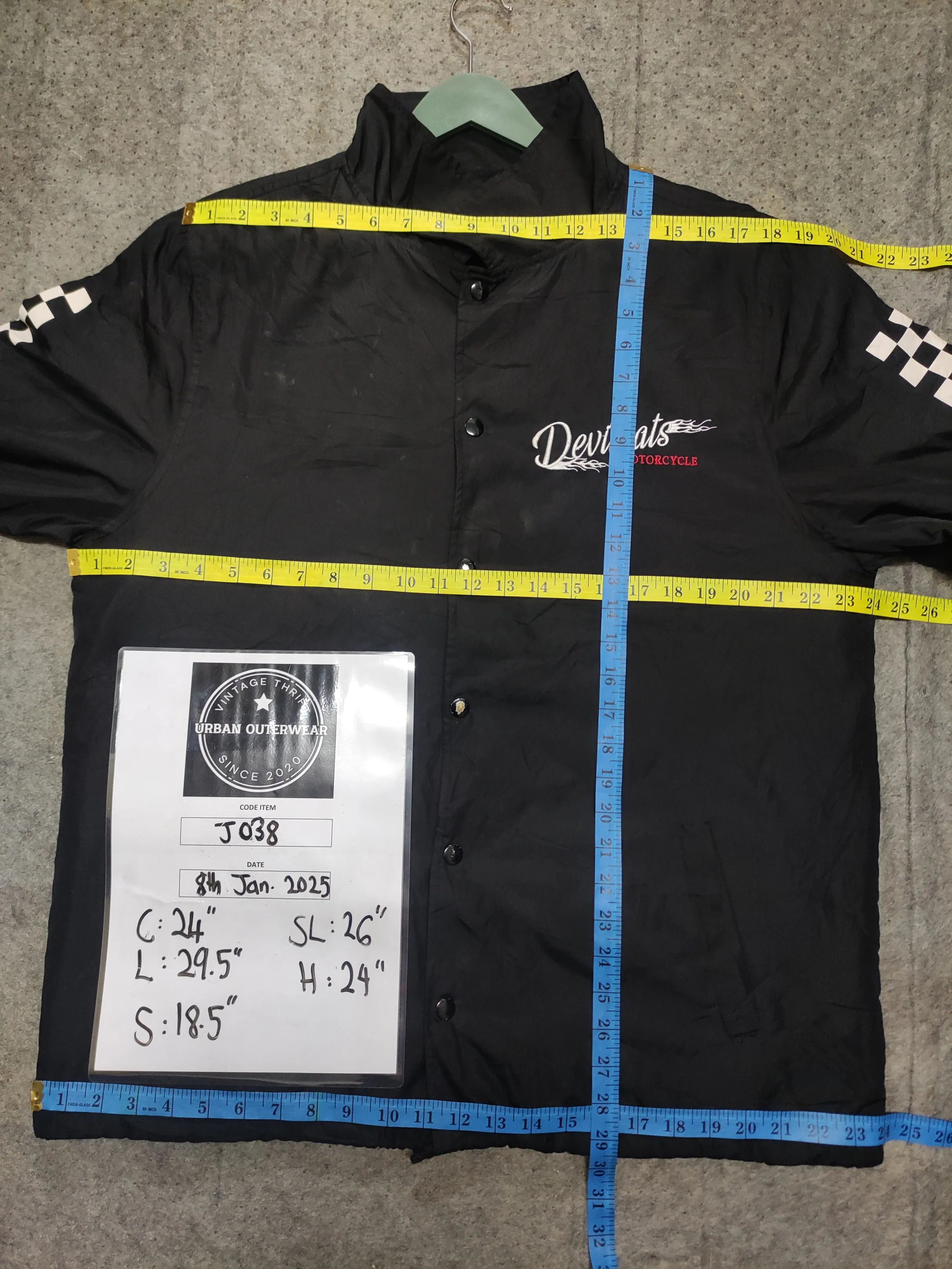 NASCAR Vintage Devilcats Motorcycle Racing Jacket J038 Size US L / EU 52-54 / 3 - 17 Thumbnail