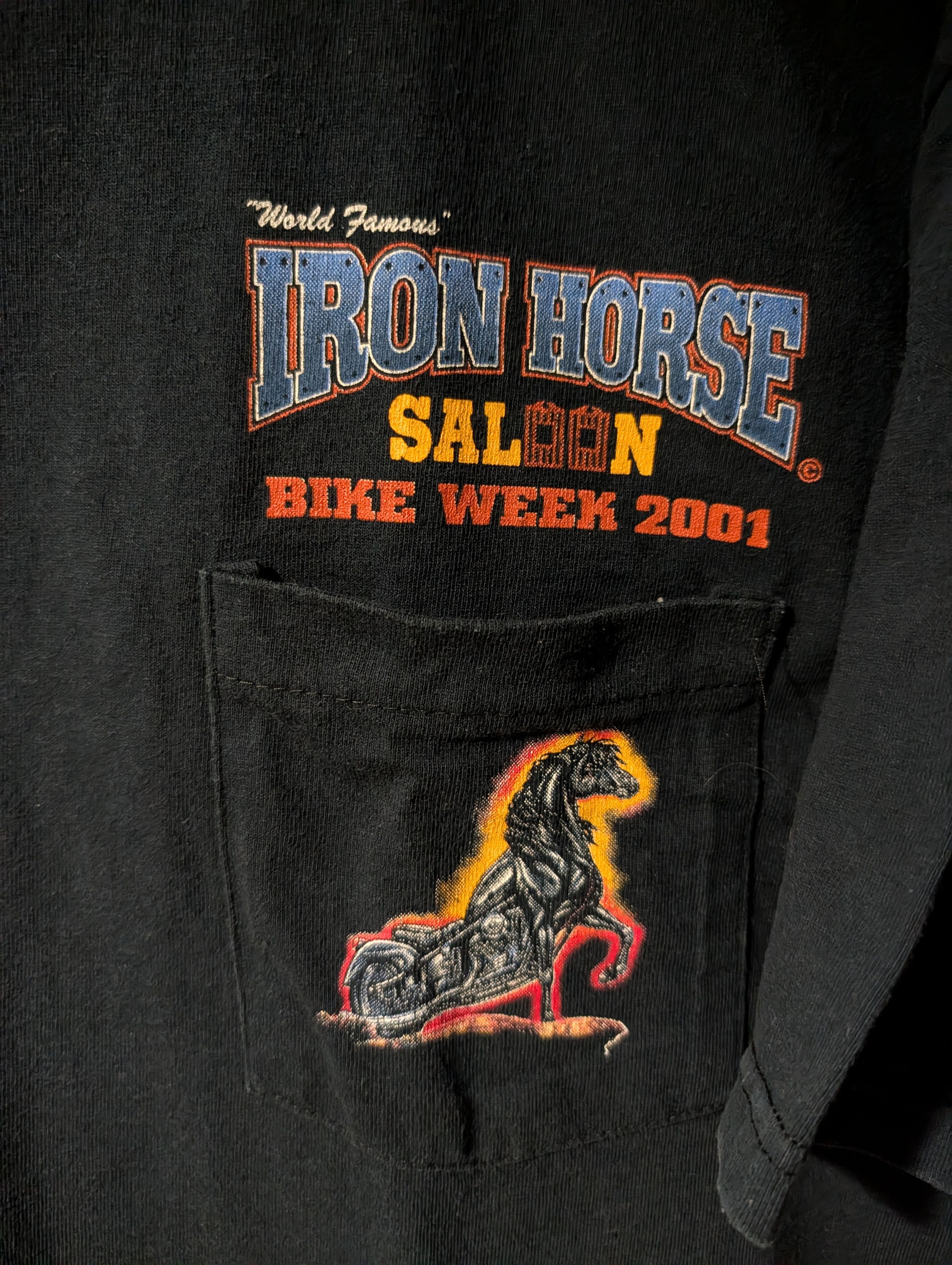 Harley Davidson Vintage 2001 Iron Horse Saloon Bike Week Leader Pack T-Shirt Size US XL / EU 56 / 4 - 4 Thumbnail