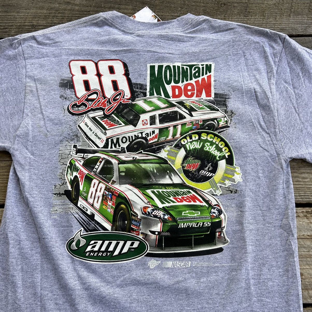 Chase Authentics × NASCAR × Vintage Vintage Y2K NASCAR Dale Jr Mountain Dew Racing T Shirt Size US M / EU 48-50 / 2 - 2 Thumbnail