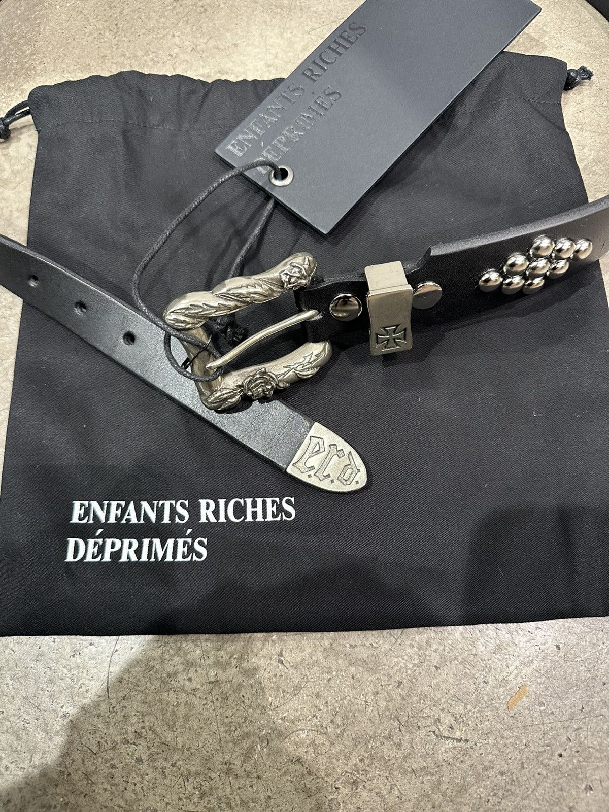 Enfants Riches Deprimes ENFANTS RICHES DEPRIMES - Stud Belt Black Size 36 - 4 Thumbnail