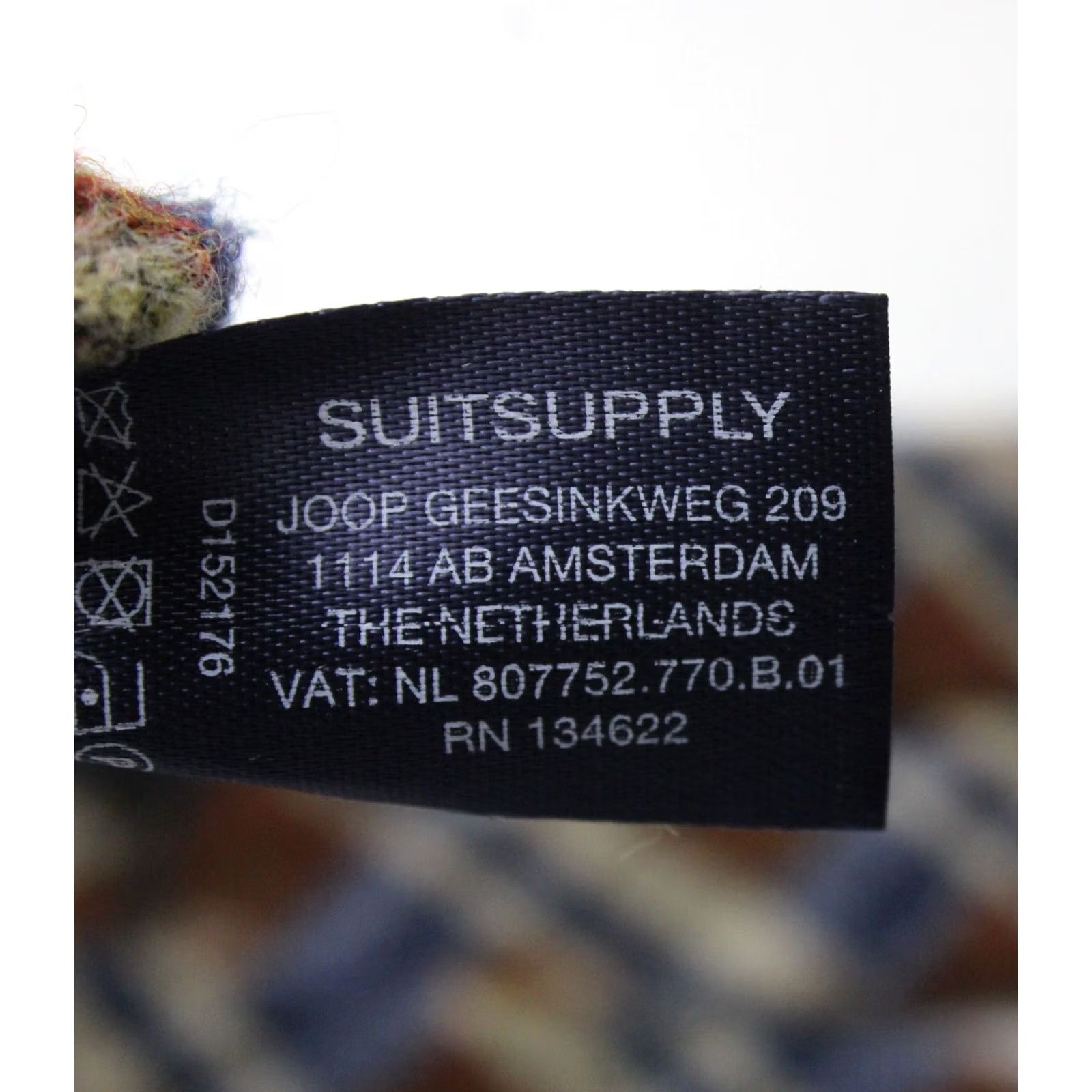 Suitsupply Suitsupply Tie Men's 151 X 8 CM Silk Wool Blend Blue Check Pattern Classic Tie Size ONE SIZE - 7 Thumbnail