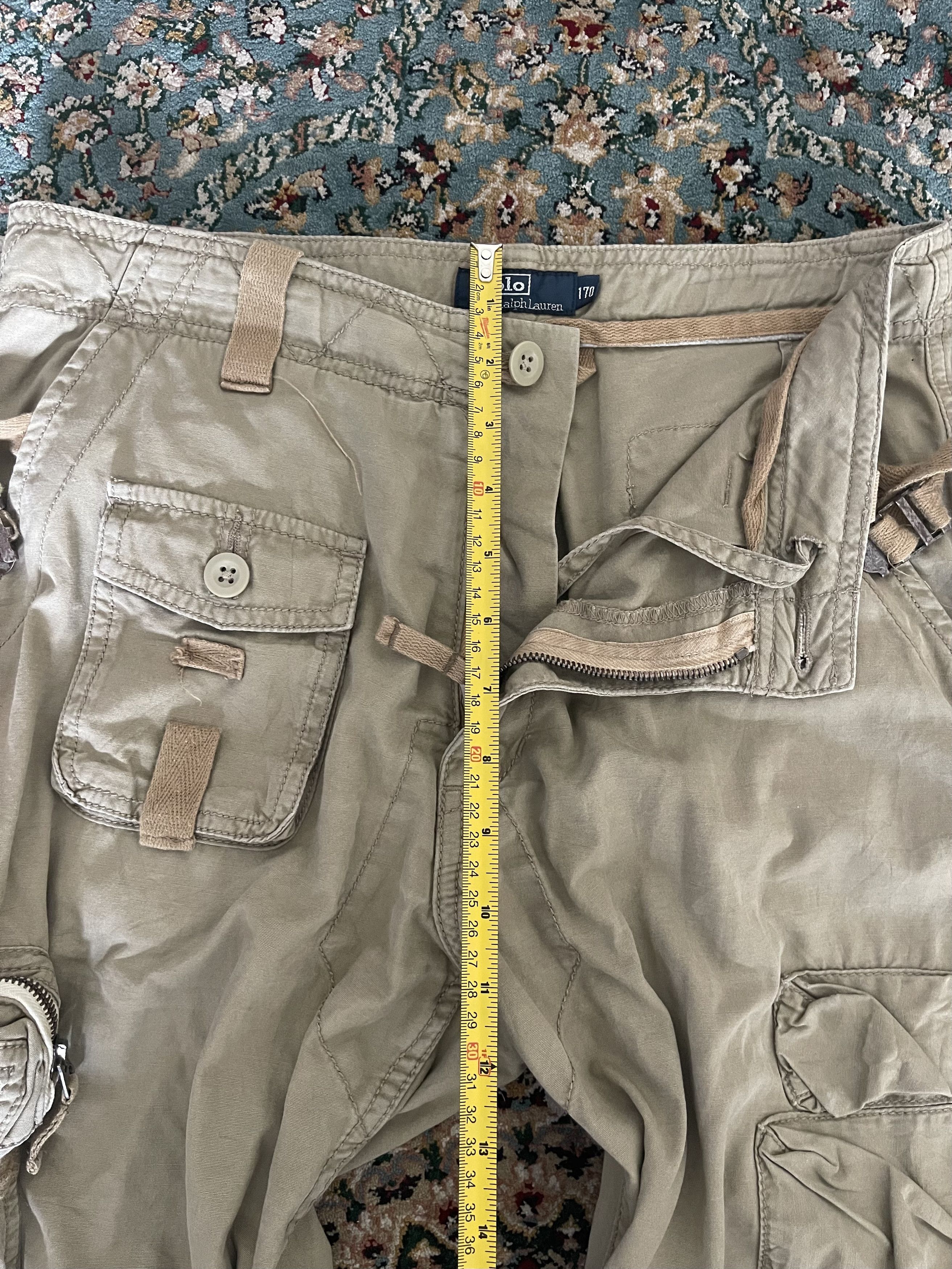Polo Ralph Lauren Vtg Polo Multipocket Tactical Cargo Beige Sz 30 Travis Scott Size US 29 - 9 Thumbnail