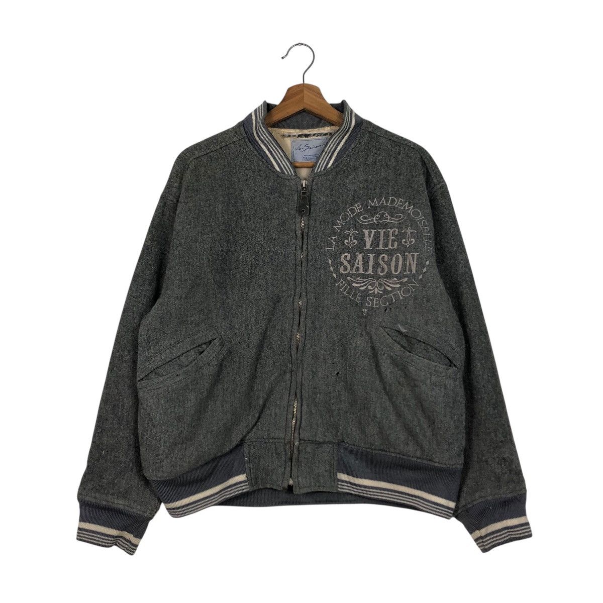 Issey Miyake Vintage Bomber Jacket Detroit Vie Saison Mademoiselle Japan Size US M / EU 48-50 / 2 - 2 Thumbnail