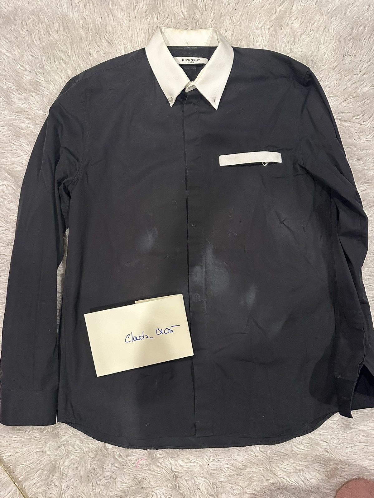 Givenchy Givenchy Mens Pearl Button Up Size US L / EU 52-54 / 3 - 3 Thumbnail