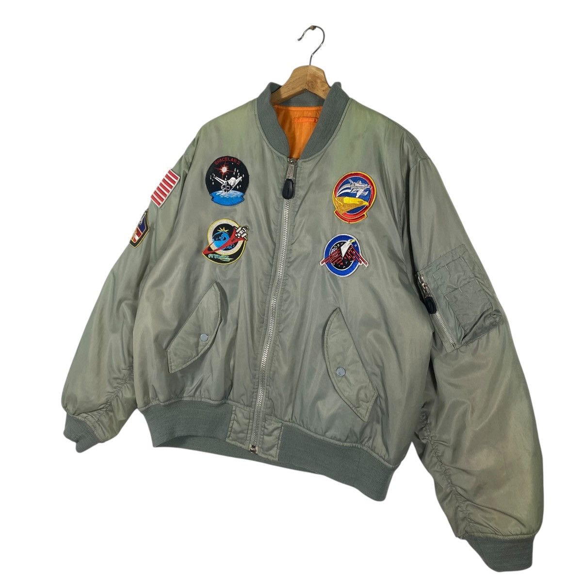 Japanese Brand Vintage 90s Flyers Mens Intermediate MA-1 Reversible Bomber Size US L / EU 52-54 / 3 - 2 Thumbnail