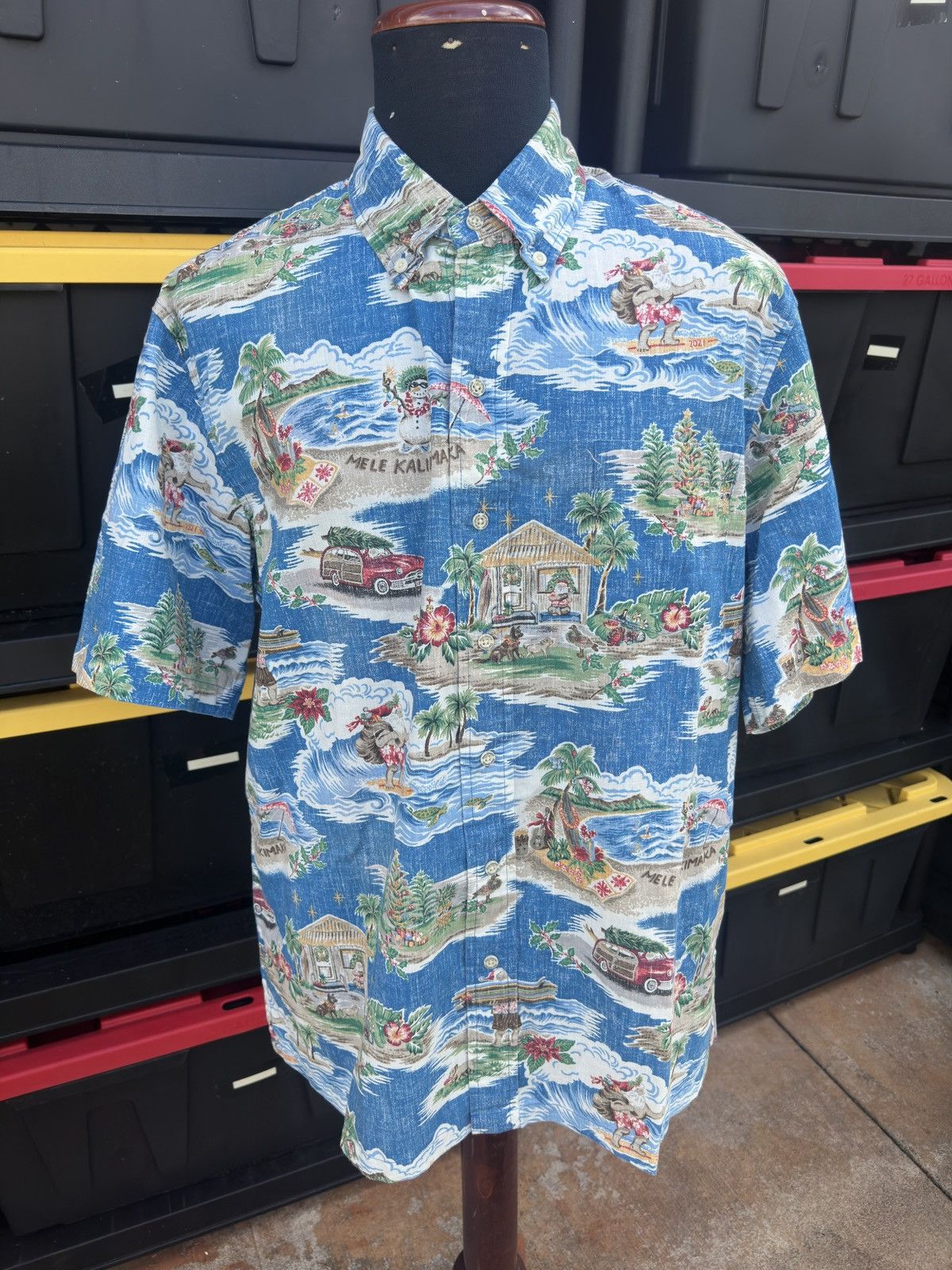 Reyn Spooner Reyn Spooner Classic Mele Kalikimaka Hawaiian Print Men's L Size US L / EU 52-54 / 3 - 1 Thumbnail