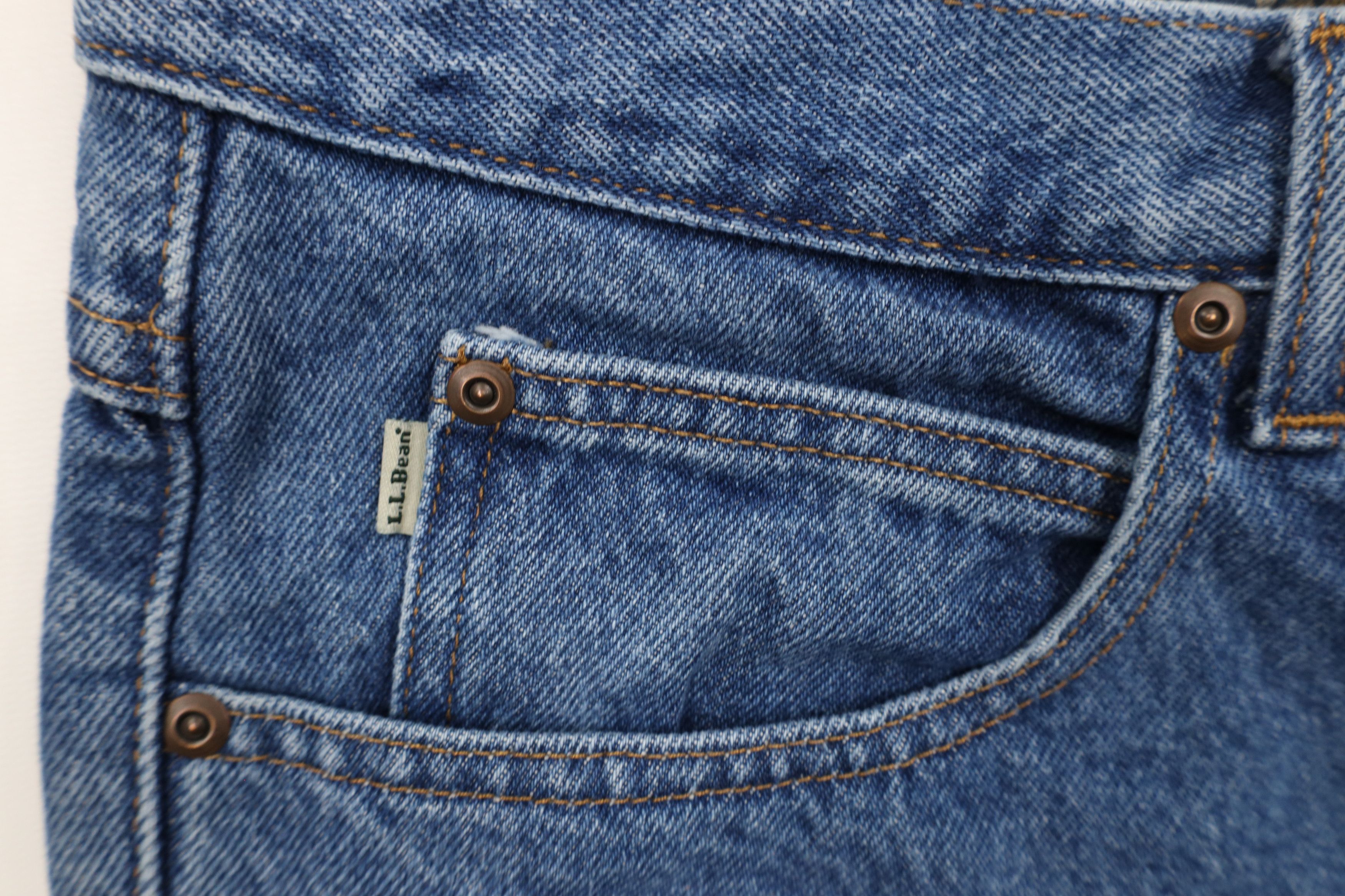 L.L. Bean × Vintage Vintage LL Bean Flannel Lined Classic Fit Denim Jeans Blue Size US 36 / EU 52 - 5 Thumbnail