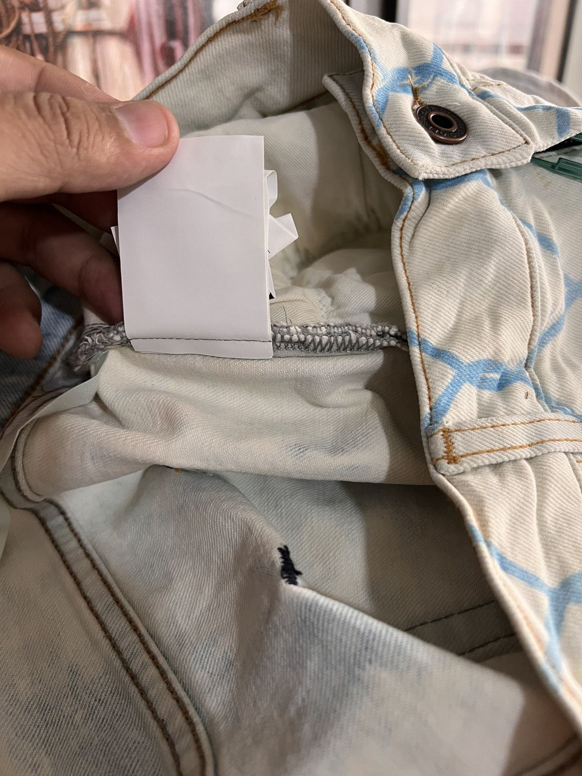 Off-White Off white fence bleached skinny jeans Size US 34 / EU 50 - 22 Thumbnail