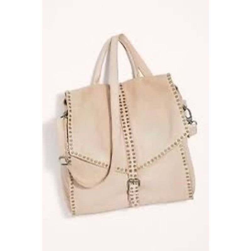 Free People Free People Bianca Studded Leather Messenger Bag Size ONE SIZE - 1 Thumbnail