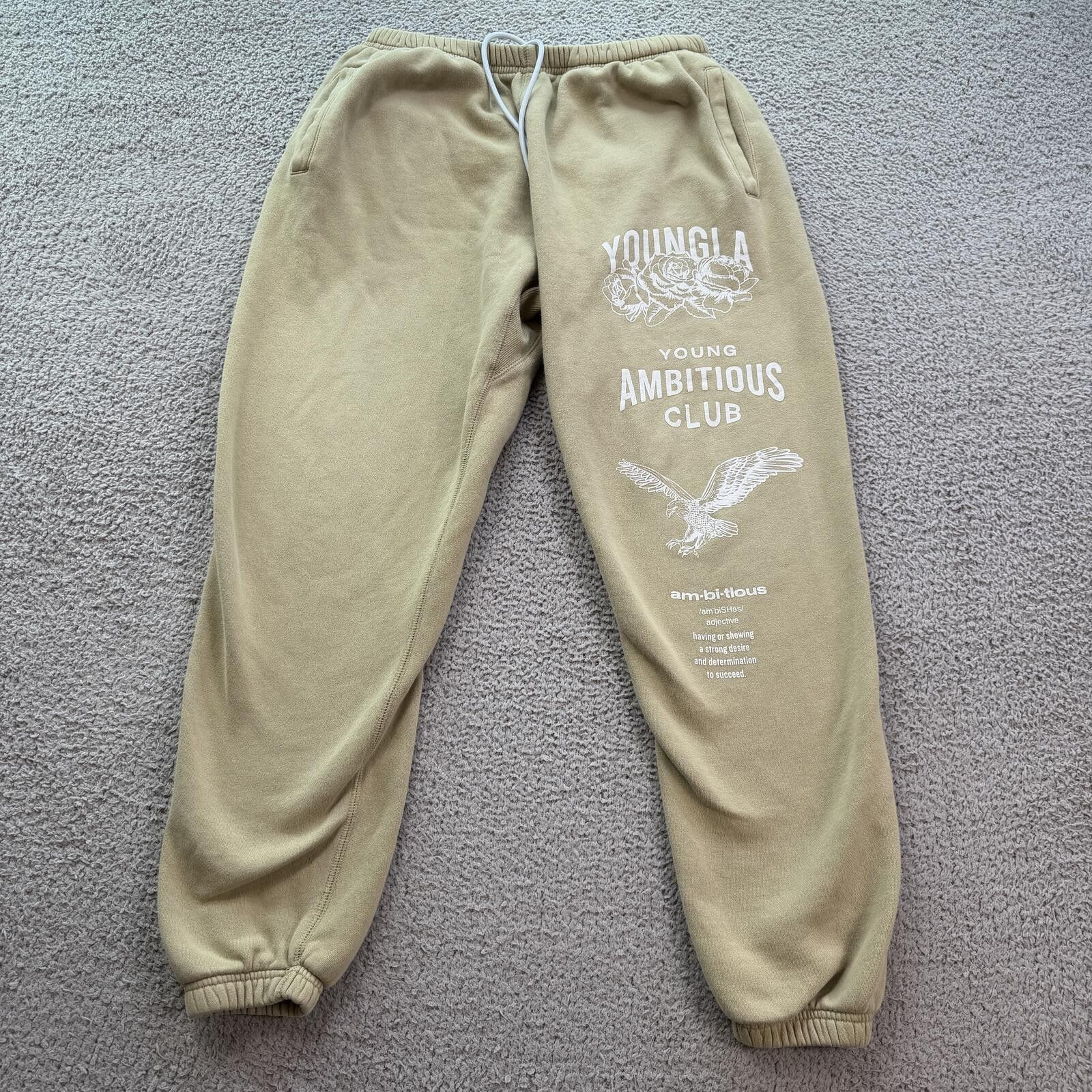 YoungLA YoungLA #233 Young Ambitious Club Sweatpants XL Tan Joggers Size US 36 / EU 52 - 1 Thumbnail