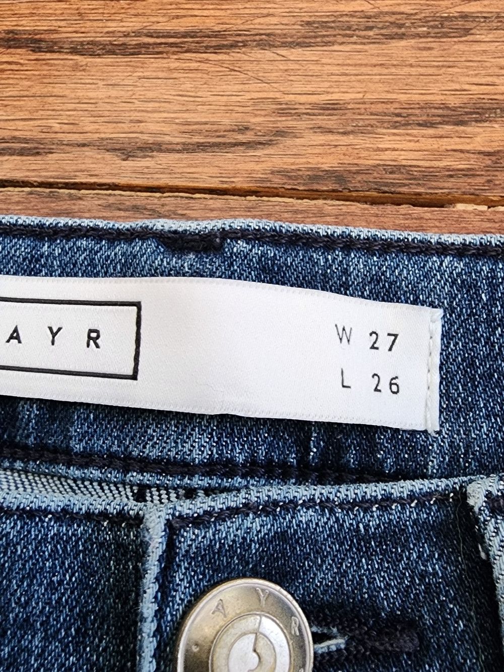 AYR AYR The Riser Skinny Jeans 27 Raw Hem NYC Premium Denim Size 27" / US 4 / IT 40 - 2 Thumbnail