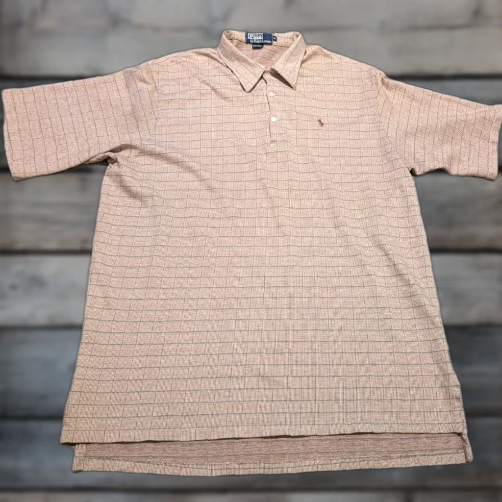 Polo Ralph Lauren VINTAGE Polo Ralph Lauren Plaid Polo Shirt Mens XL Brown 80s Classic Polo Shirt Mens XL Brown US Made Size US XL / EU 56 / 4 - 1 Thumbnail