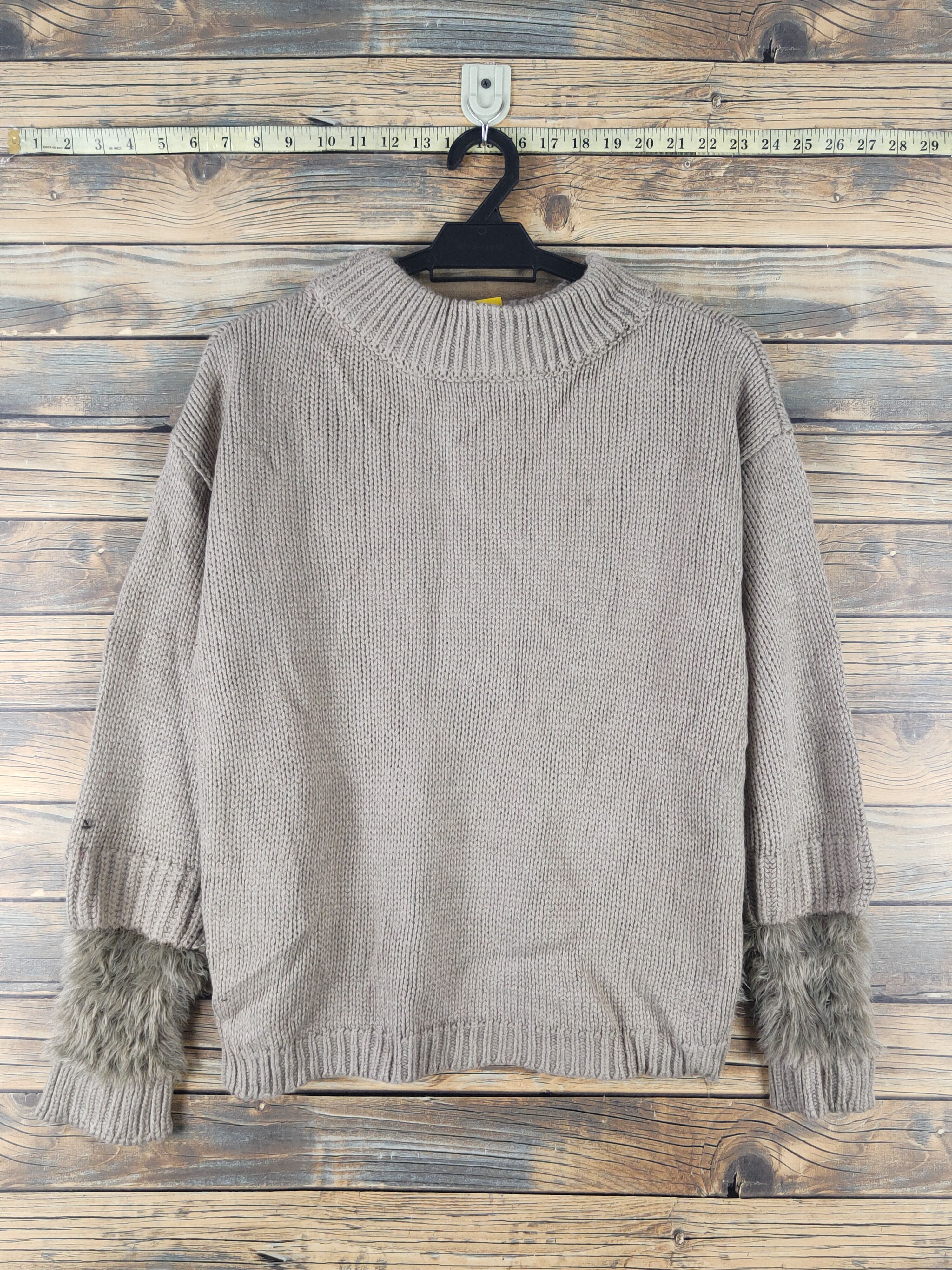 Vintage DouDou Light Olive Fur Mohair Knitwear Sweatshirts #W1770 Size M / US 6-8 / IT 42-44 - 7 Thumbnail