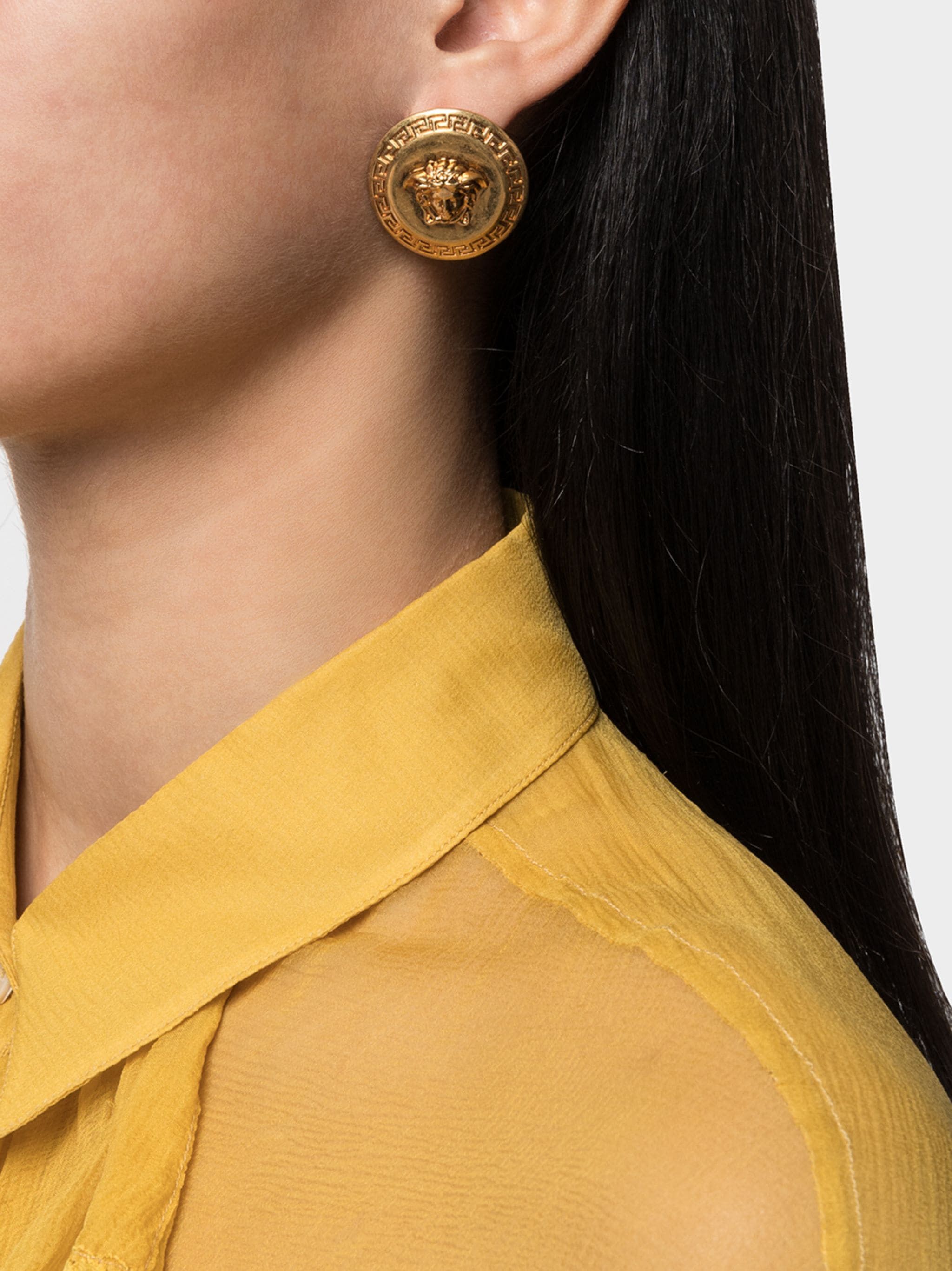 Versace o1s22i1n1024 Size: OS / Medusa Tribute Earrings in Gold Size ONE SIZE - 2 Thumbnail