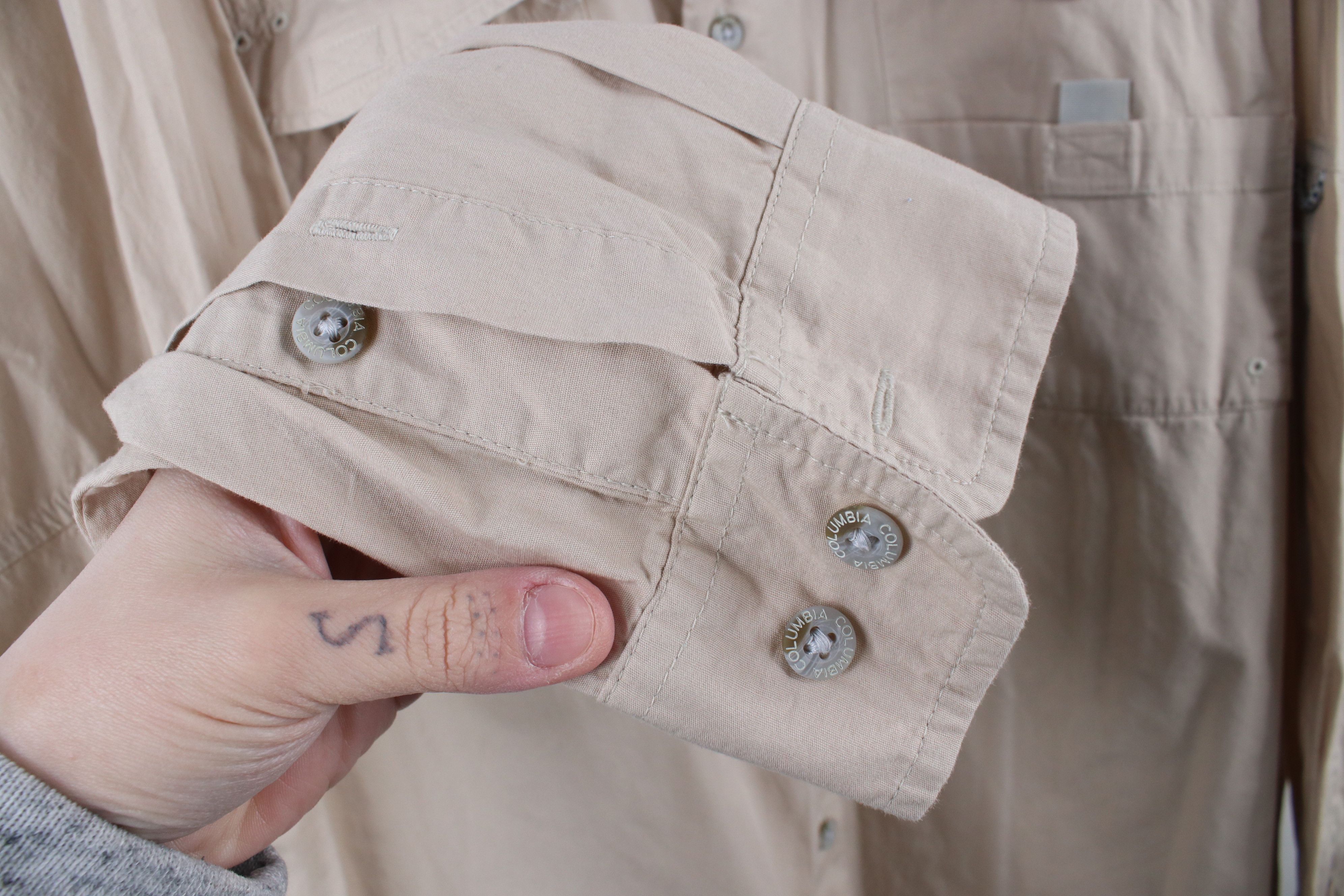 Columbia × Vintage Columbia PFG Performance Gear Button Shirt Beige Khaki Size US XL / EU 56 / 4 - 8 Thumbnail