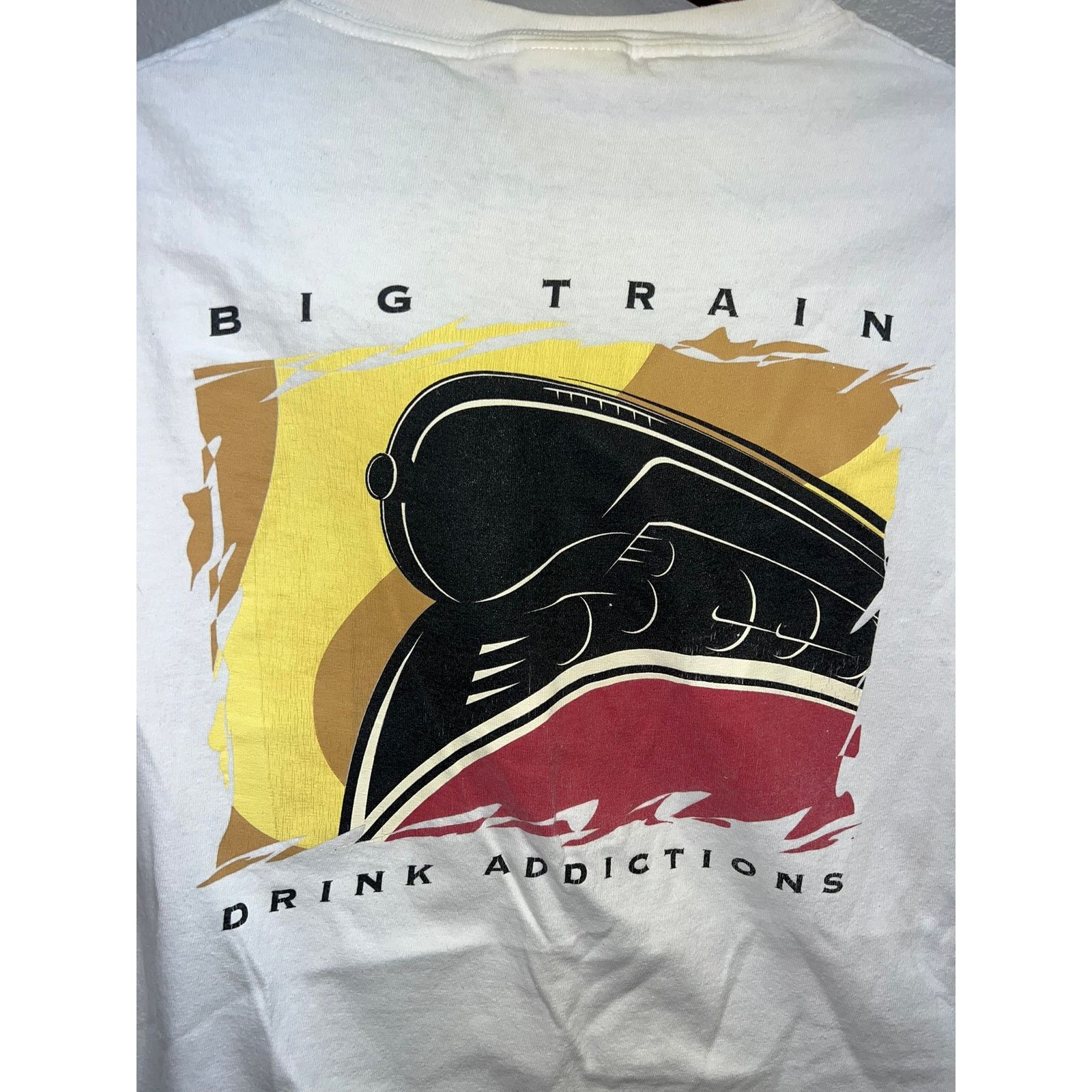 Hanes Vintage Big Train Shirt Drink Addictions Tee 90s 1990s XL Size US XL / EU 56 / 4 - 8 Thumbnail