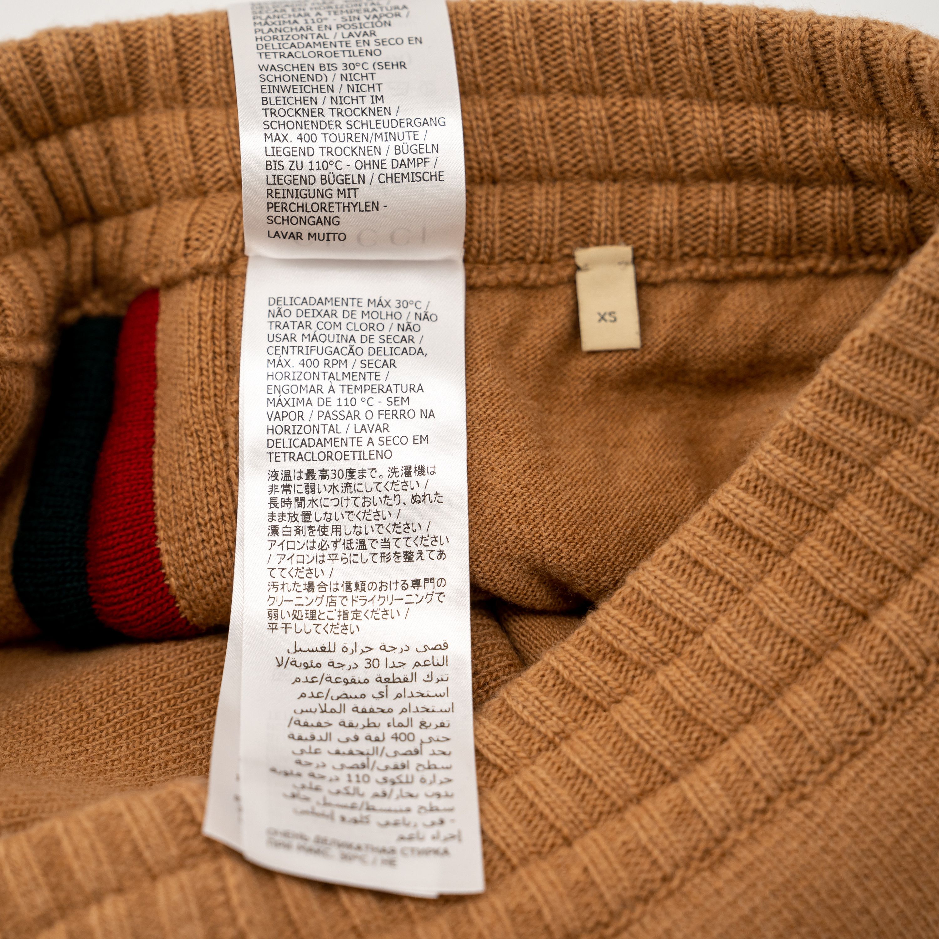 Gucci XS - Gucci Wool Pants Tan Brown Red Green Web Size US 28 / EU 44 - 11 Thumbnail