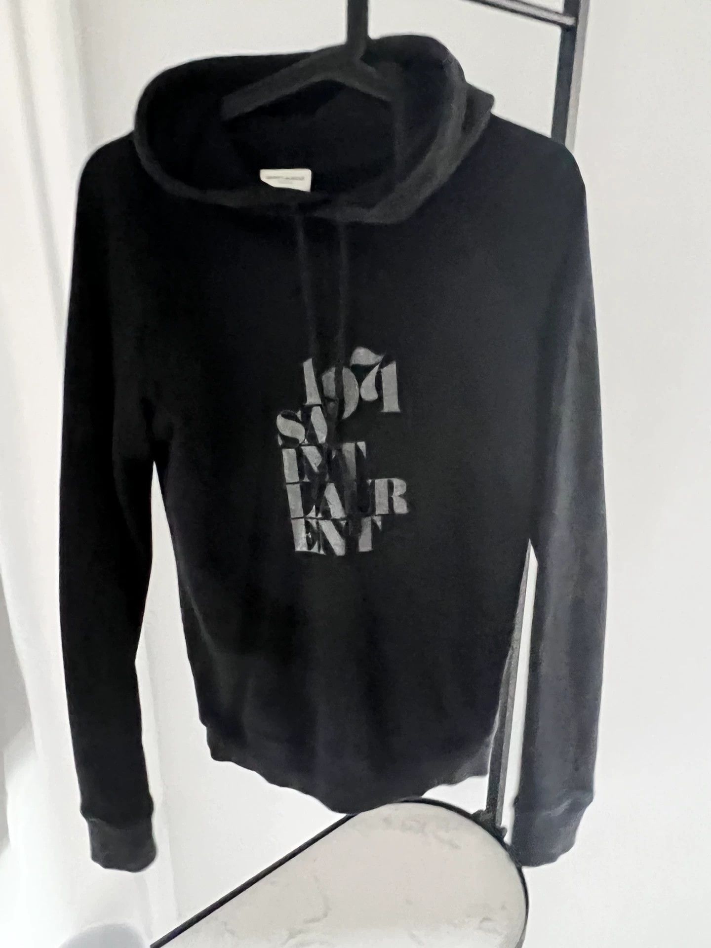 Saint Laurent Paris Saint Laurent Paris Black hooded sweatshirt Size US XS / EU 42 / 0 - 1 Thumbnail