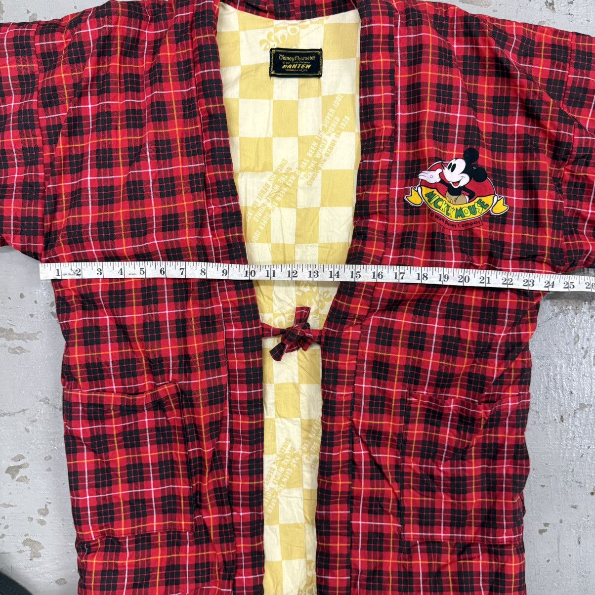 Anime Disney Mickey Mouse Plaid Kimono Japanese Traditional Size US M / EU 48-50 / 2 - 5 Thumbnail