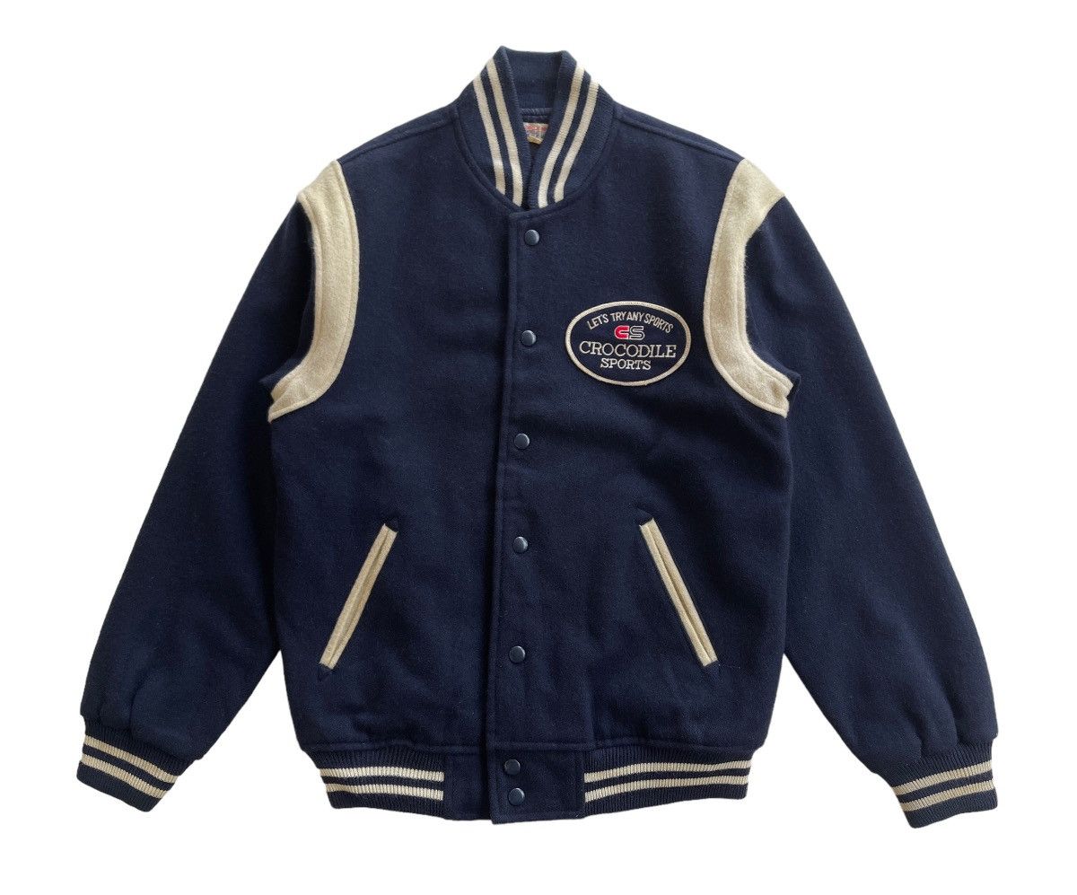 Vintage Vintage Crocodile Wool Varsity Jacket Size US L / EU 52-54 / 3 - 2 Thumbnail