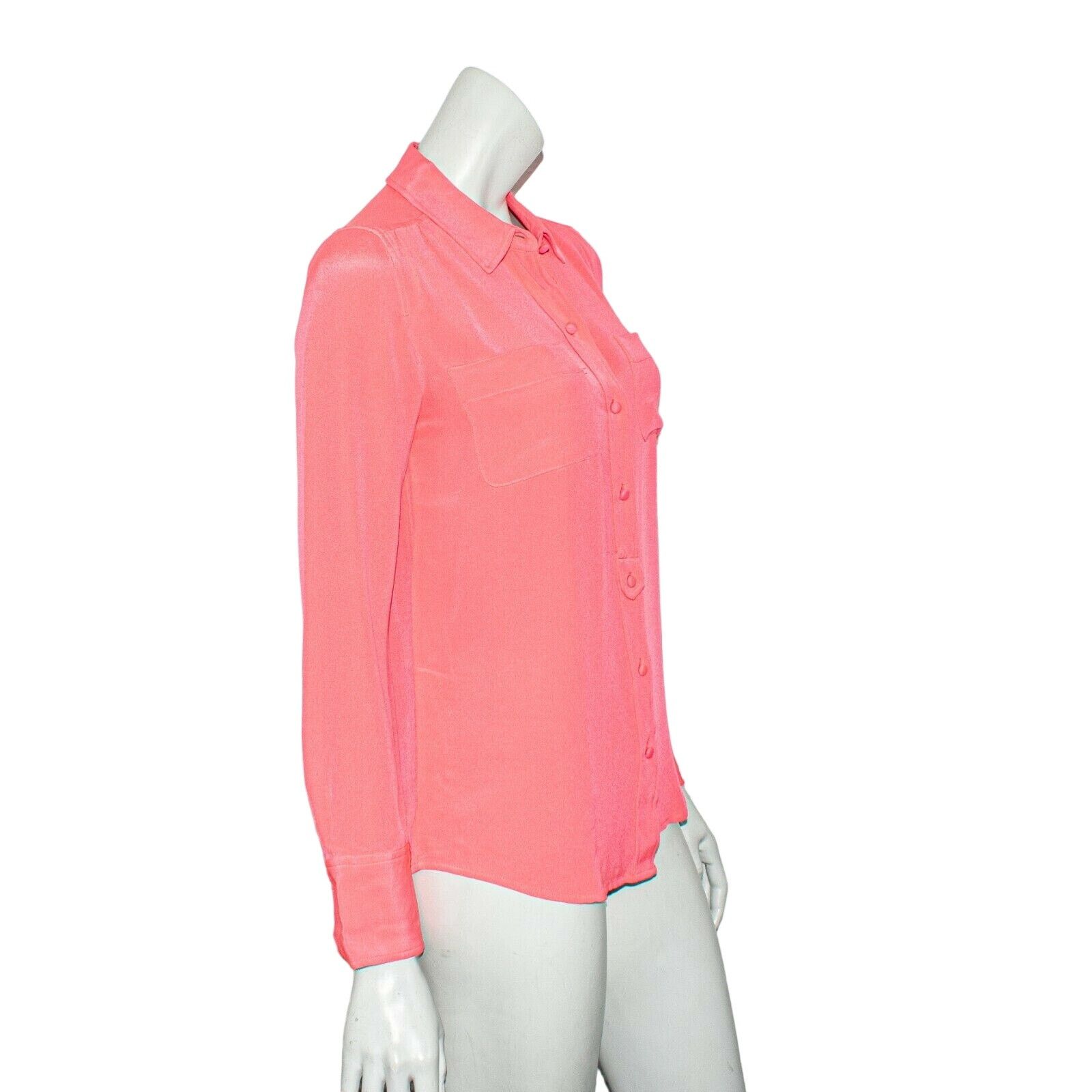J.Crew J.Crew Collection Silk Coral Button Down Blouse Size 4 Size S / US 4 / IT 40 - 5 Thumbnail