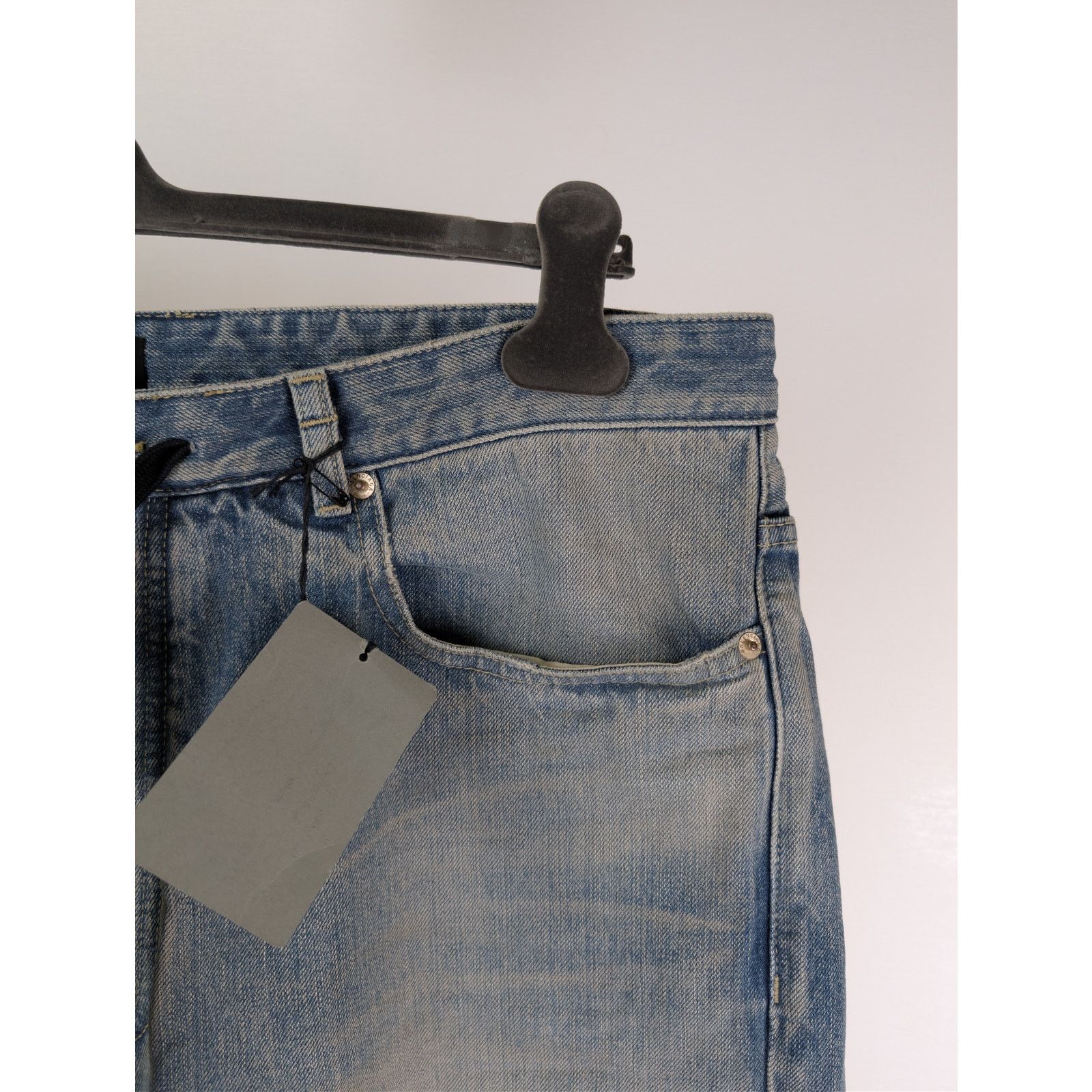 Balenciaga o1rshd1 Organic Denim Hybrid Baggy Pants Jean Outback Blue Size US 32 / EU 48 - 5 Thumbnail
