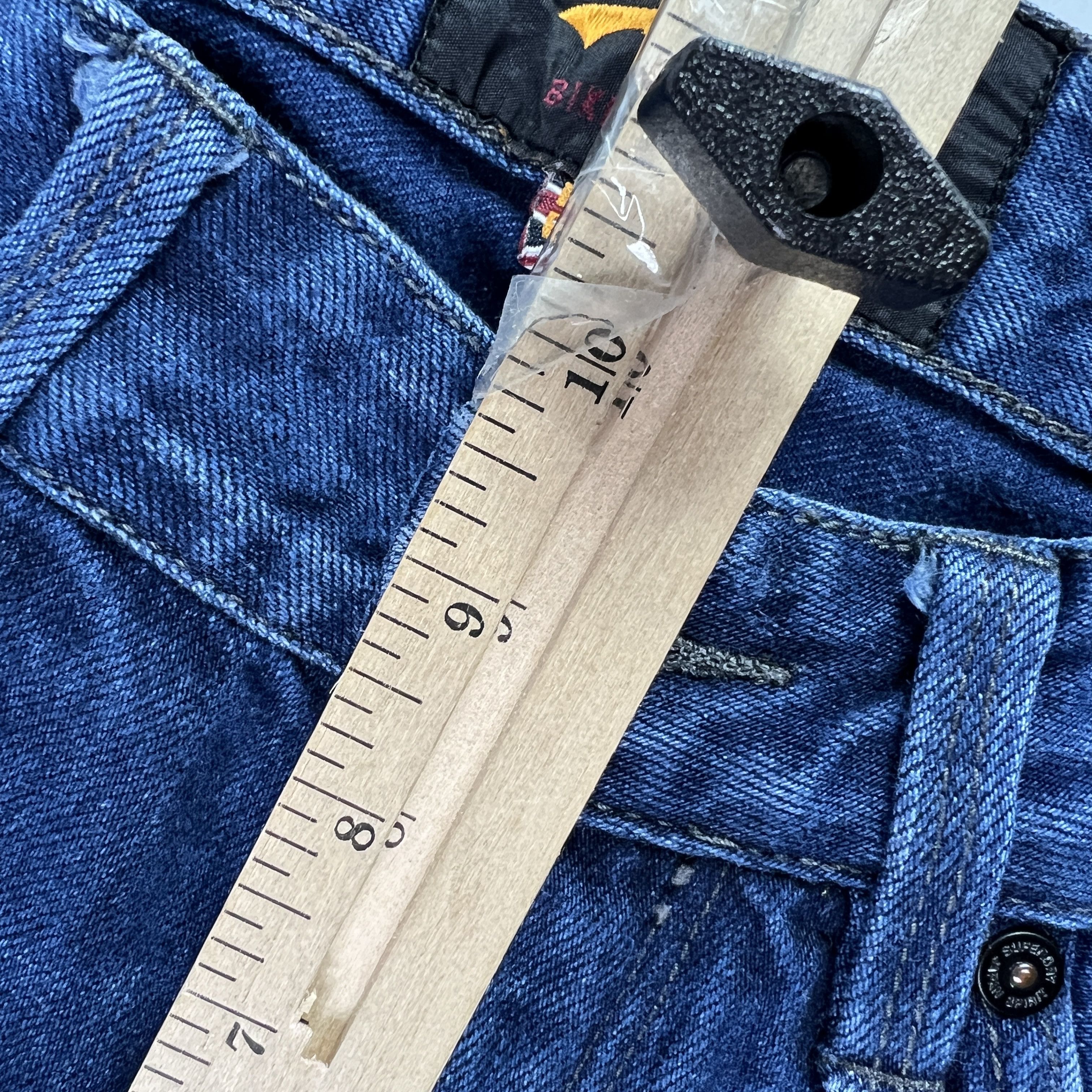 Superdry Super Dry Jean Loose Taper Biker Dark Blue Cotton Denim Size US 31 - 24 Thumbnail