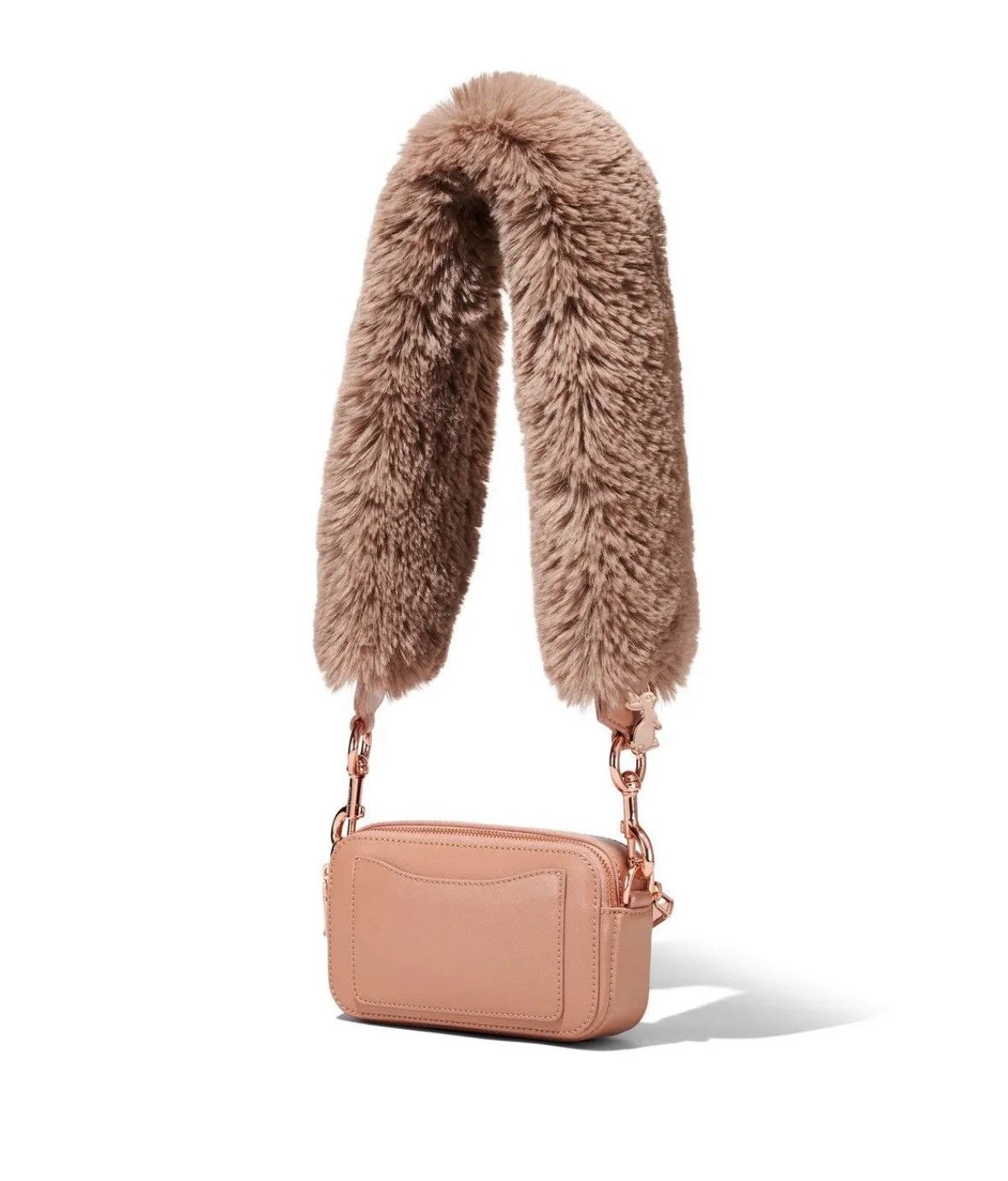 Marc Jacobs Marc Jacobs Snapshot Fur Strap Bag Sunkissed Pink NWT Size ONE SIZE - 4 Thumbnail